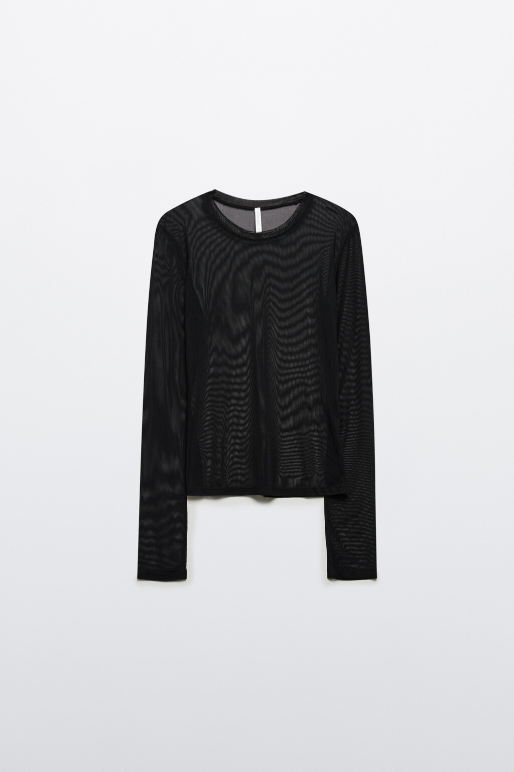 Лонгслив облегающий из сетки - цвет черный - 7