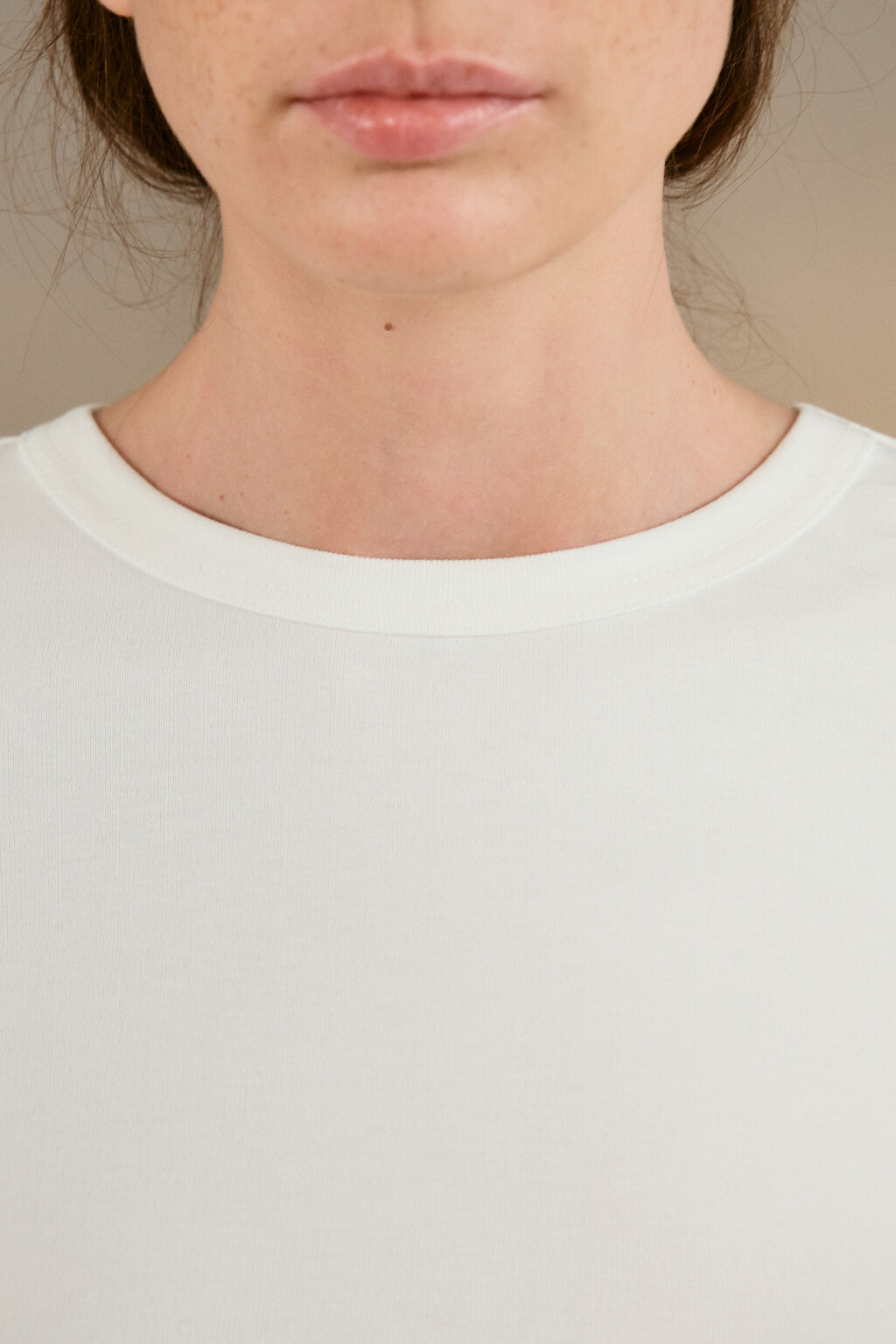 Лонгслив облегающий вискозный - цвет белый - 5