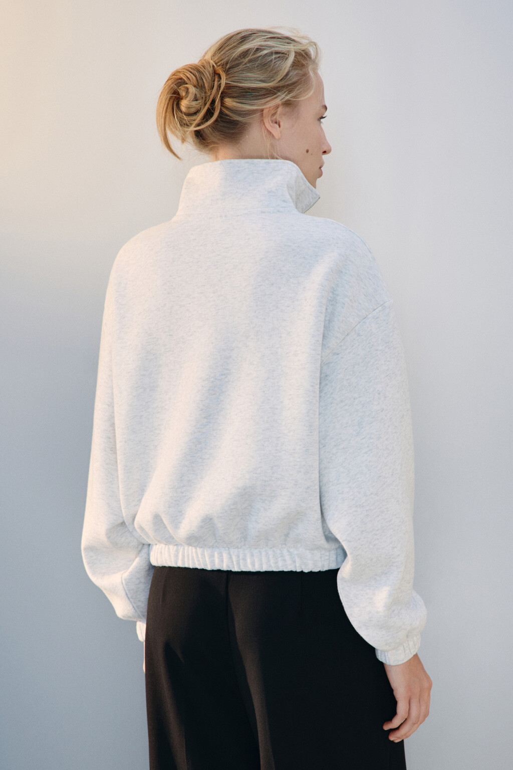 Толстовка на молнии утепленная - цвет серый - 3