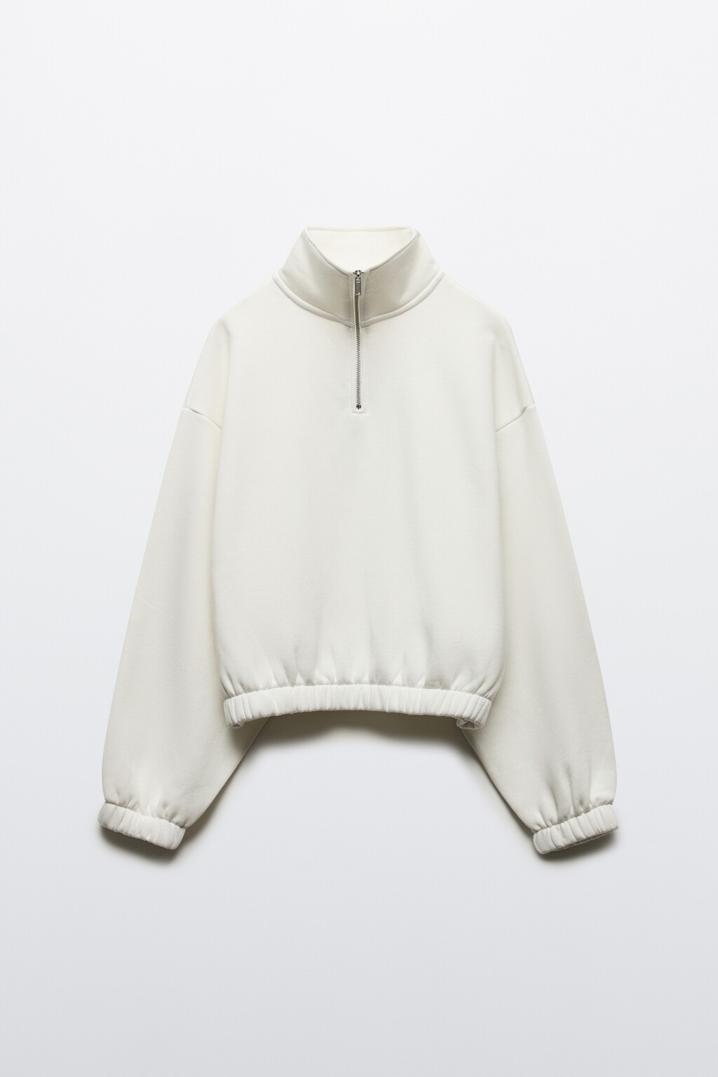 Толстовка на молнии утепленная - цвет молочный - 8