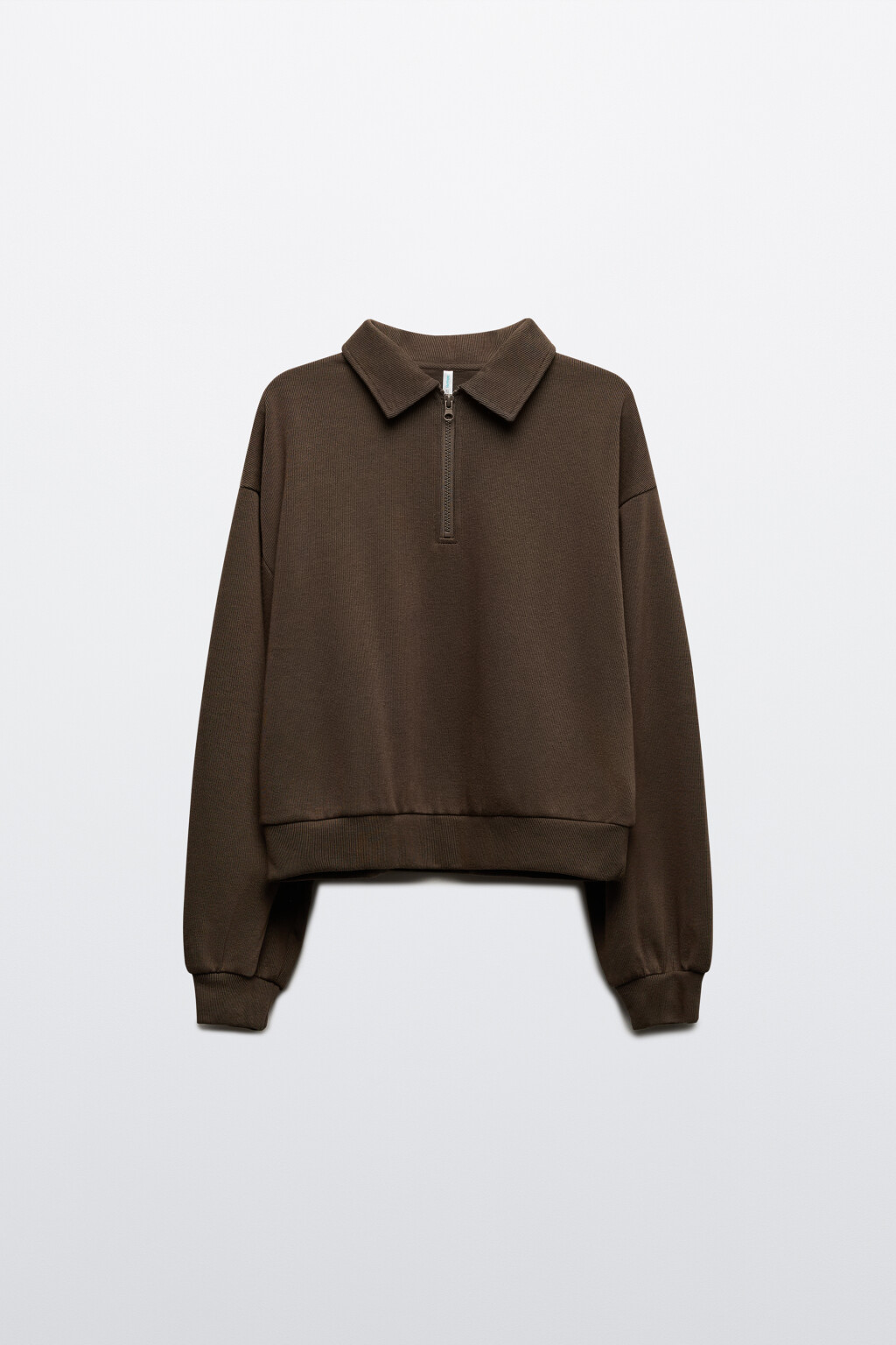 Свитшот с отложным воротником - цвет бежевый - 8