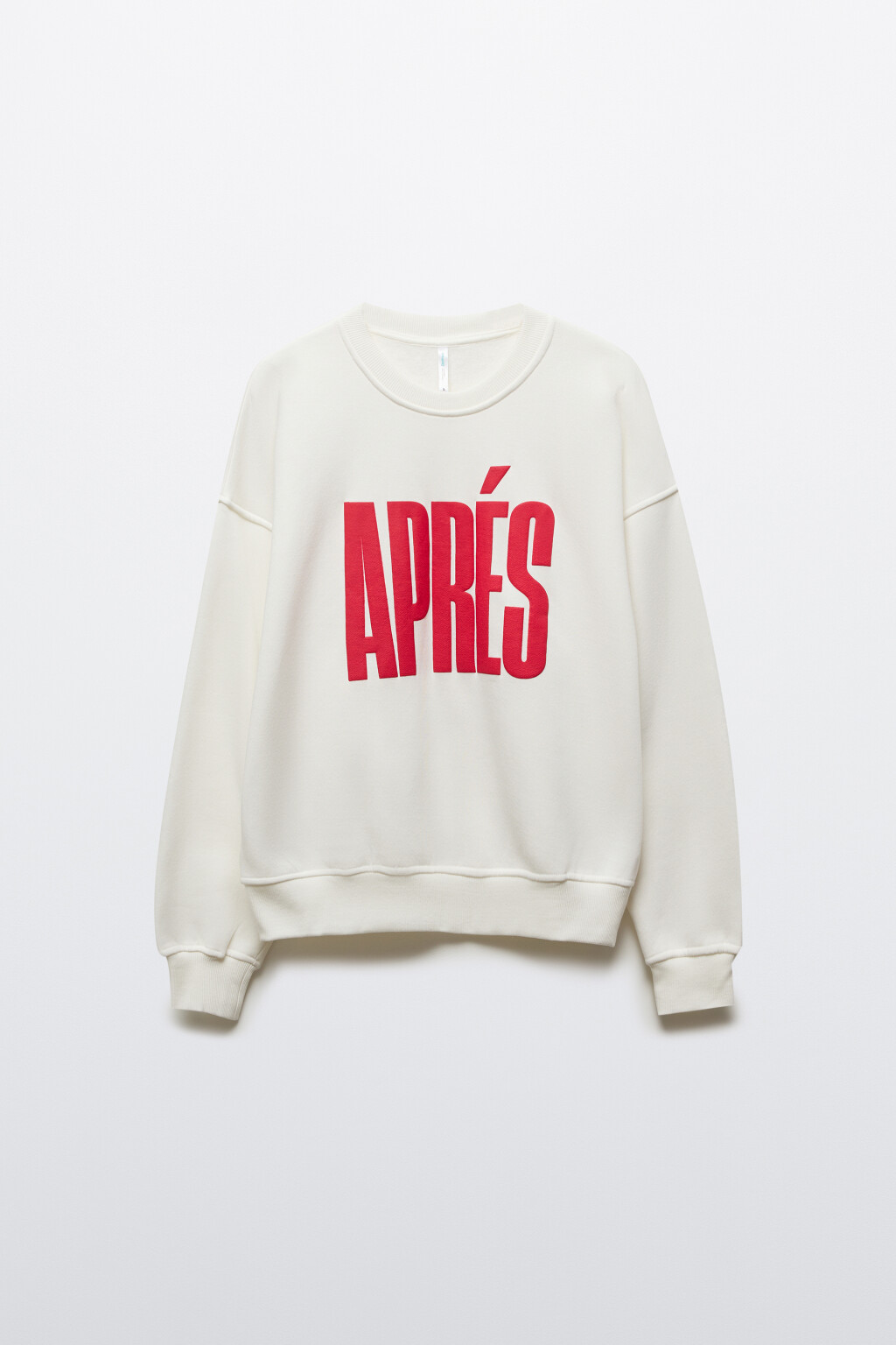 Свитшот из футера с принтом - цвет бежевый - 8