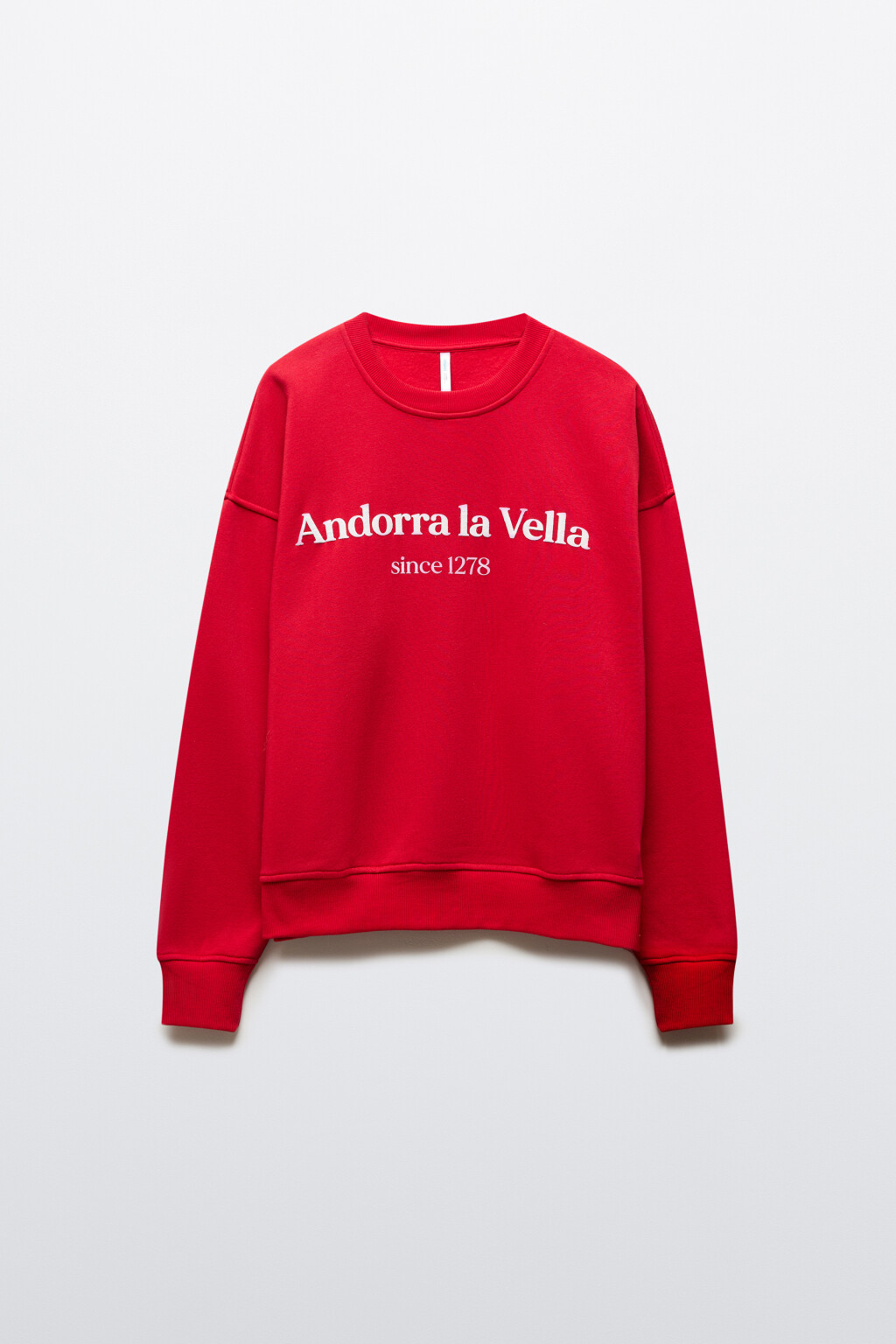 Свитшот из футера с принтом - цвет красный - 8