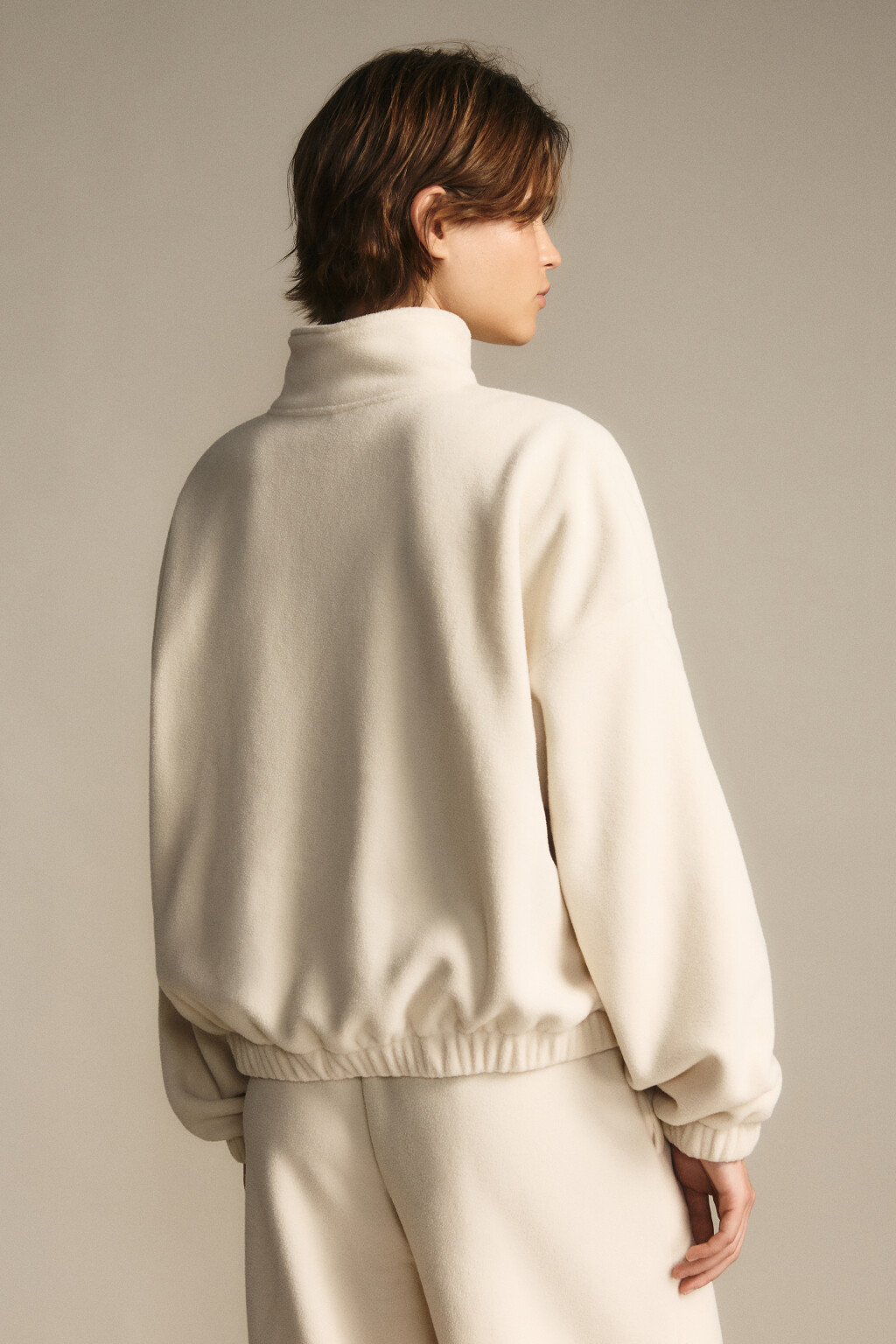 Толстовка на молнии флисовая - цвет бежевый - 3