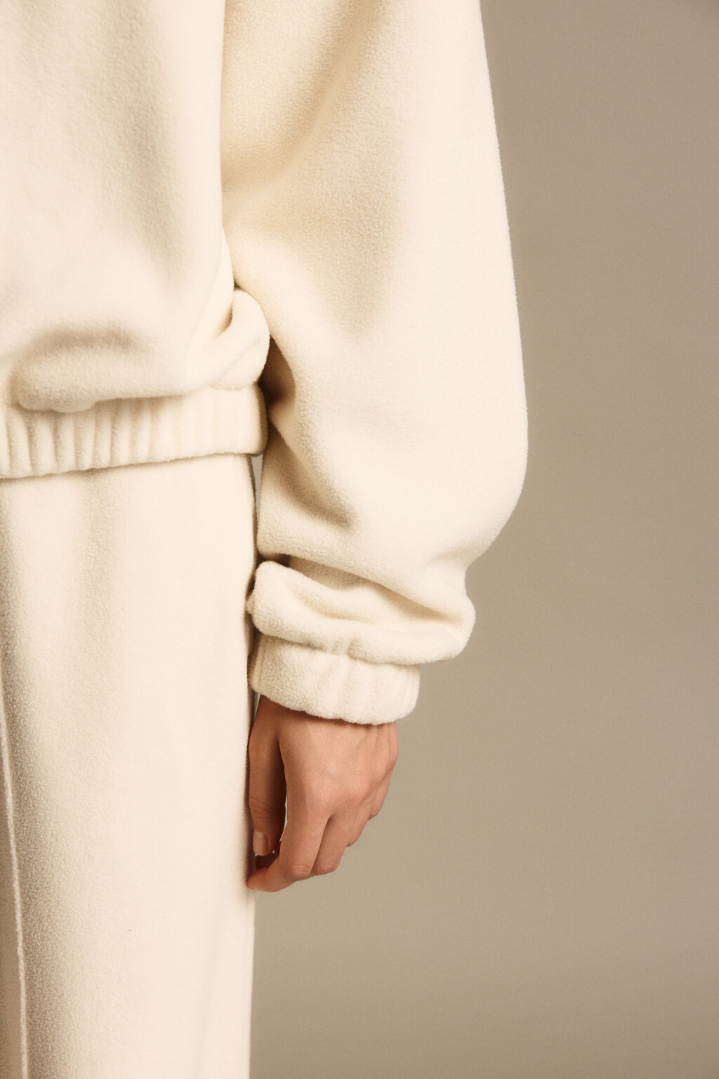 Толстовка на молнии флисовая - цвет бежевый - 6