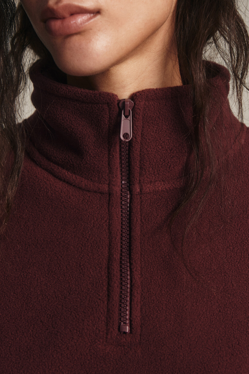 Толстовка на молнии флисовая - цвет бордовый - 6