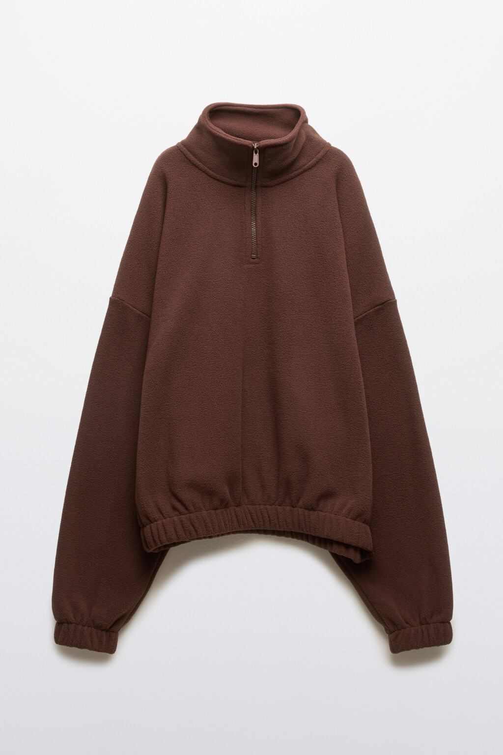 Толстовка на молнии флисовая - цвет коричневый - 7