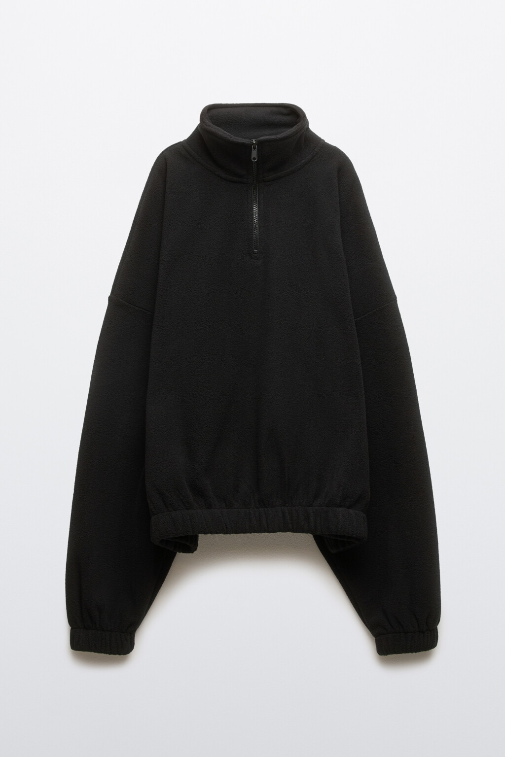Толстовка на молнии флисовая - цвет черный - 7