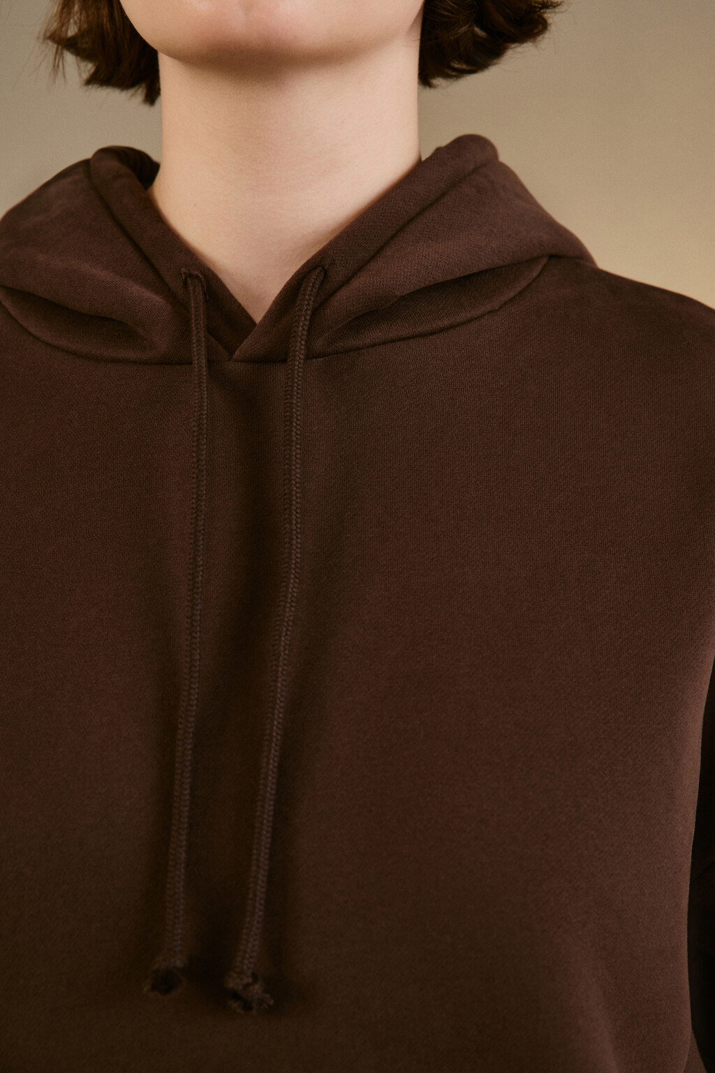 Худи утепленная с капюшоном - цвет коричневый - 5