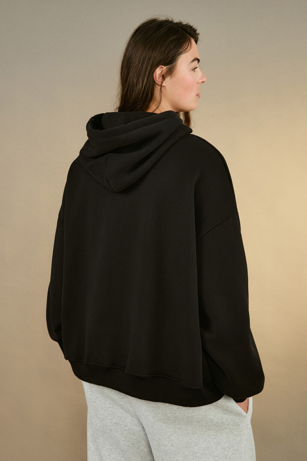 Худи утепленная с капюшоном - цвет черный - 4