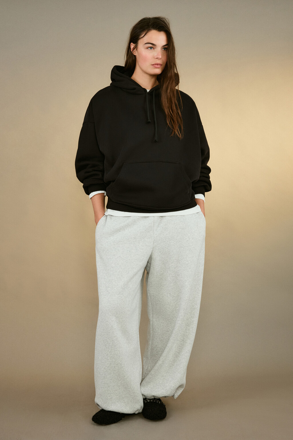 Худи утепленная с капюшоном - цвет черный - 5