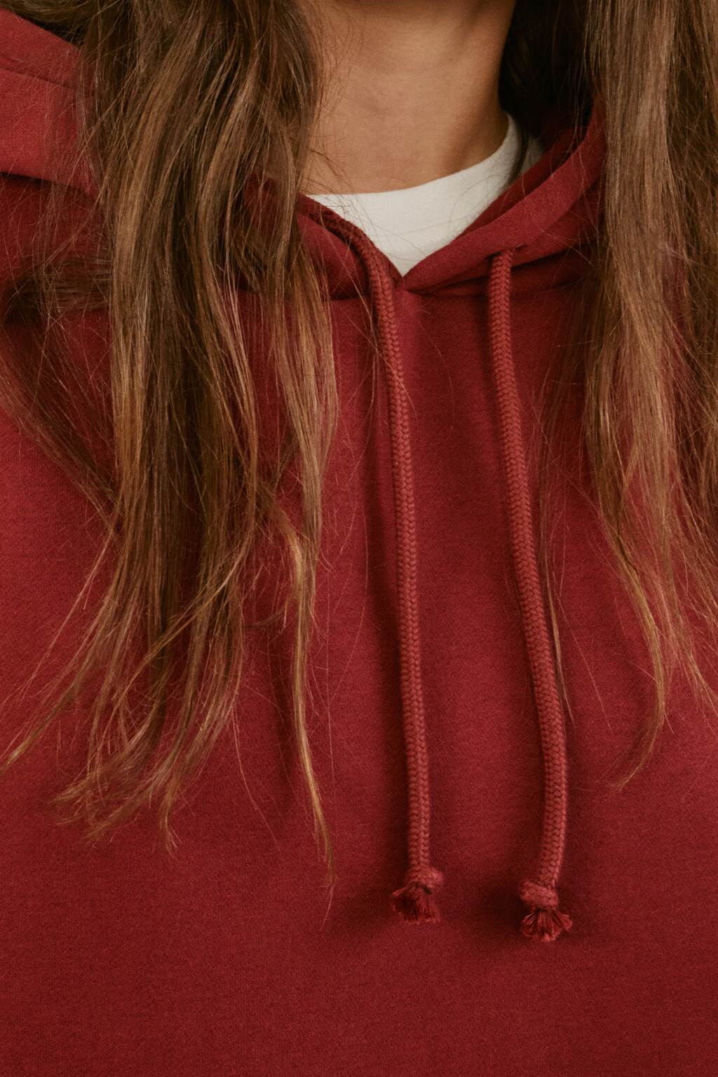 Худи утепленная с капюшоном - цвет бордовый - 6