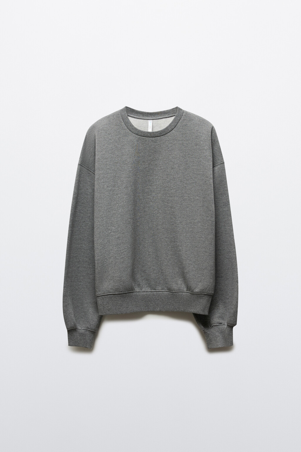 Свитшот утепленный с люрексом - цвет серый - 7