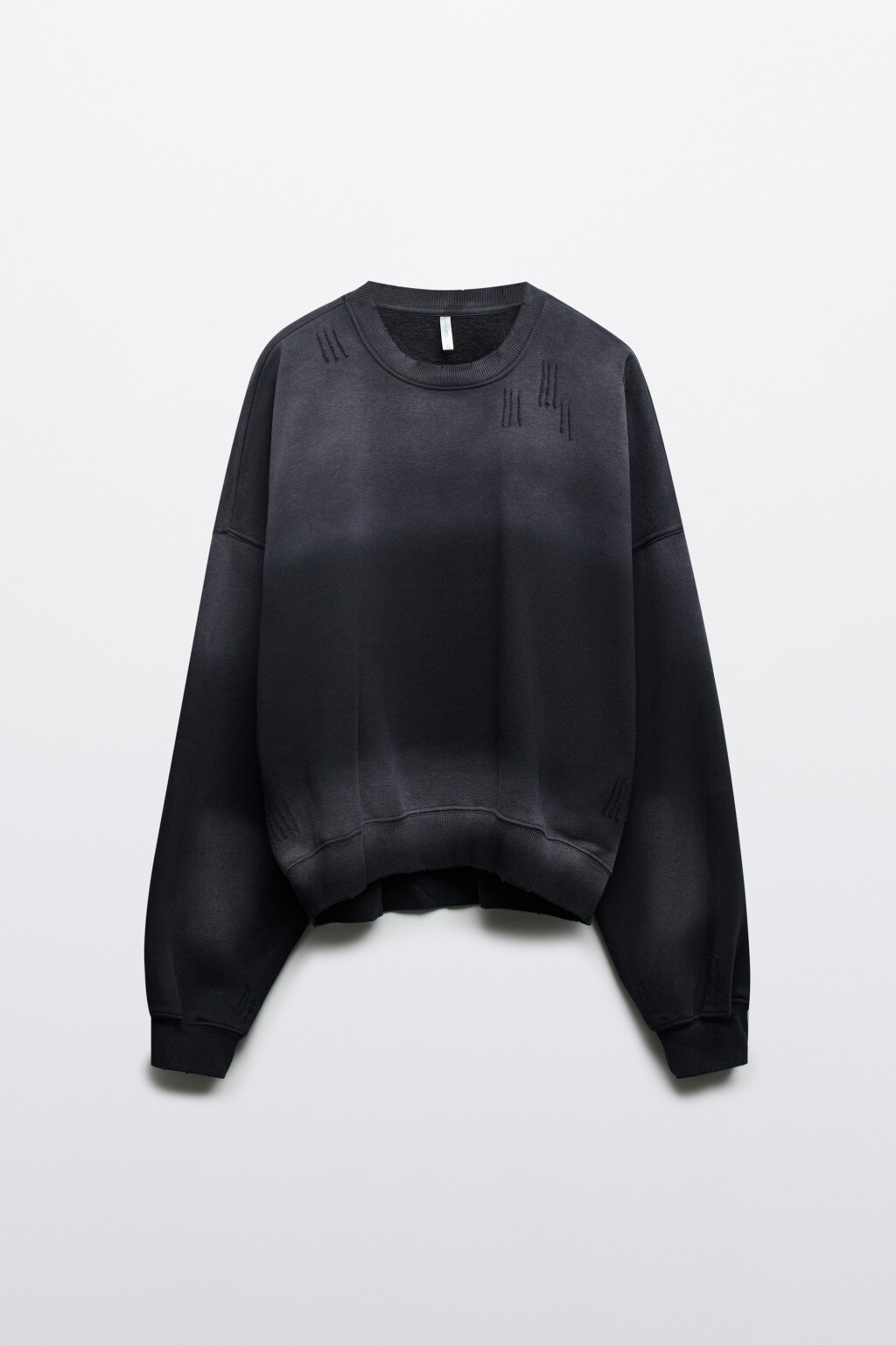 Свитшот рваный - цвет серый - 8