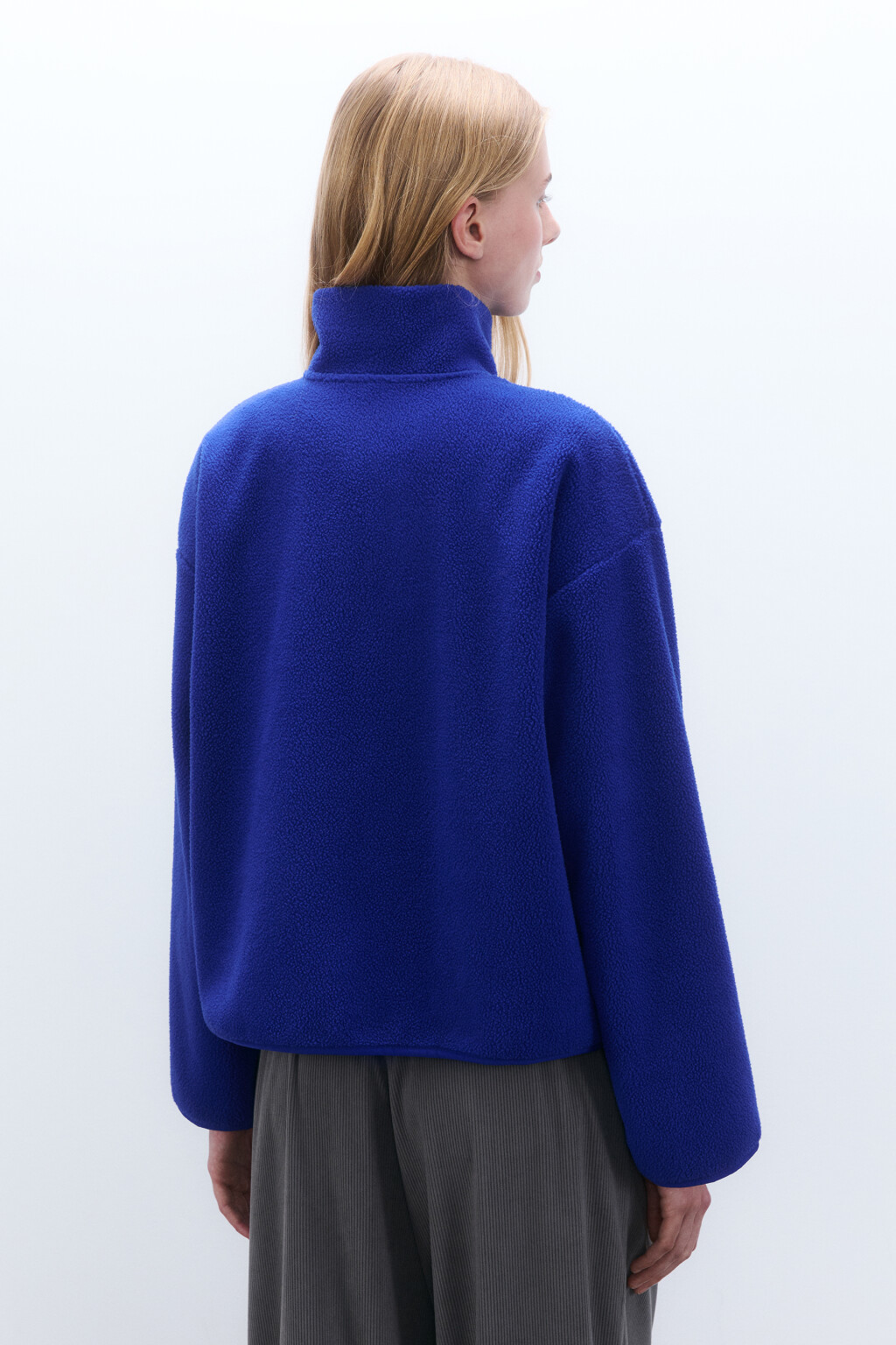 Толстовка на молнии из флиса - цвет синий - 3