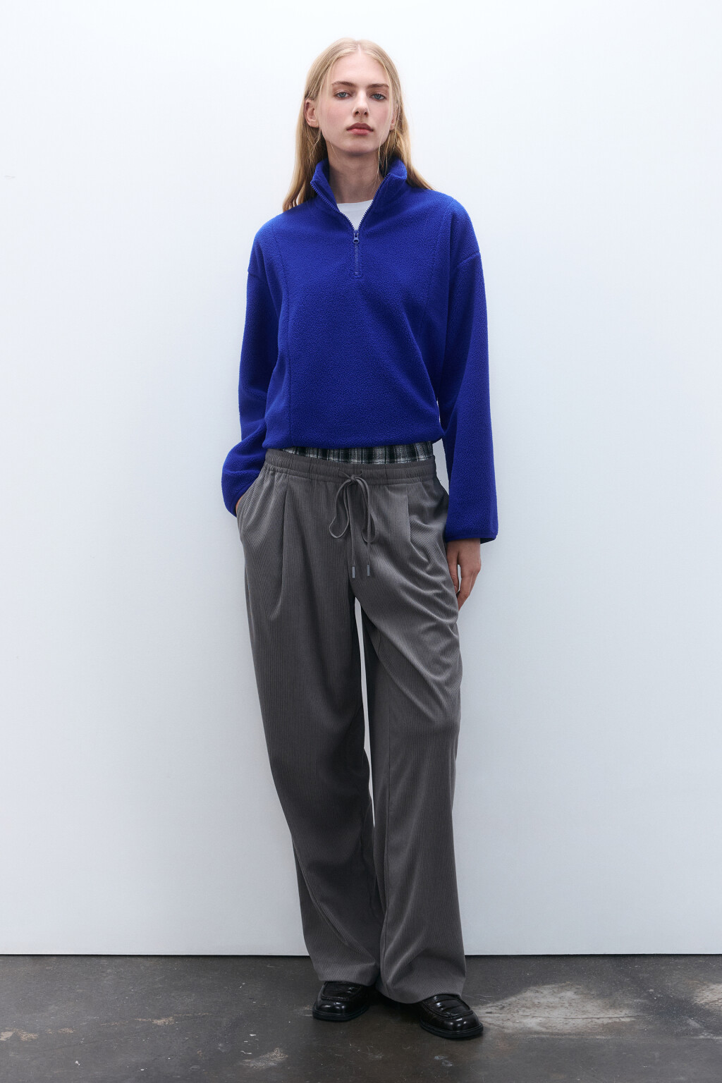 Толстовка на молнии из флиса - цвет синий - 4