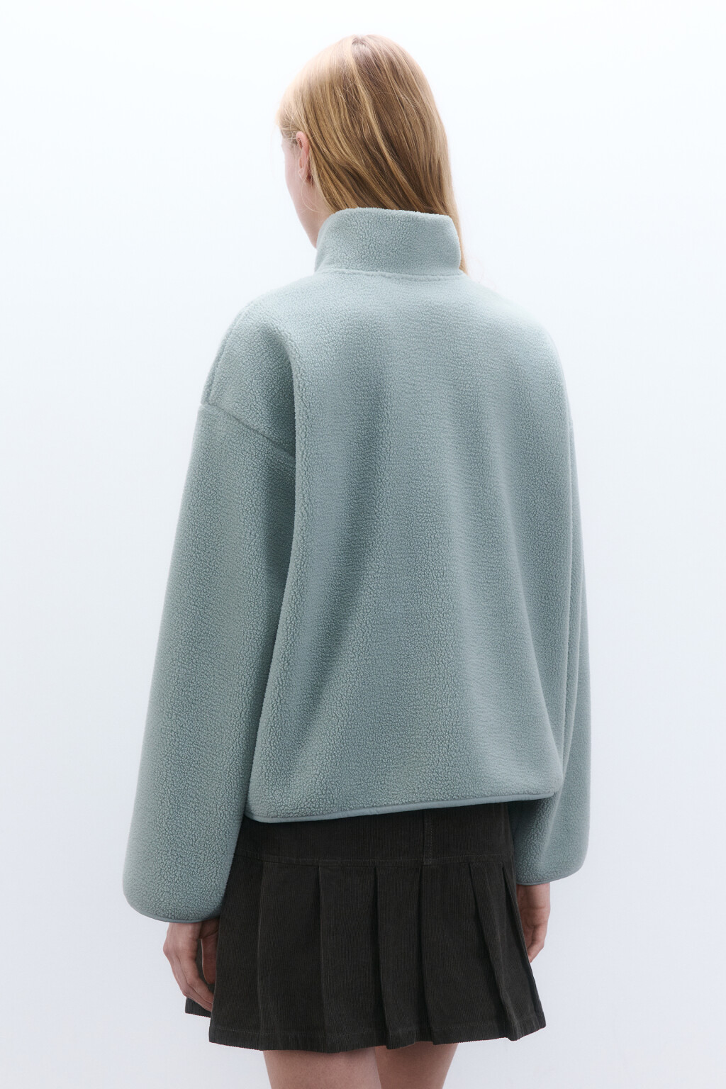 Толстовка на молнии из флиса - цвет серый - 3