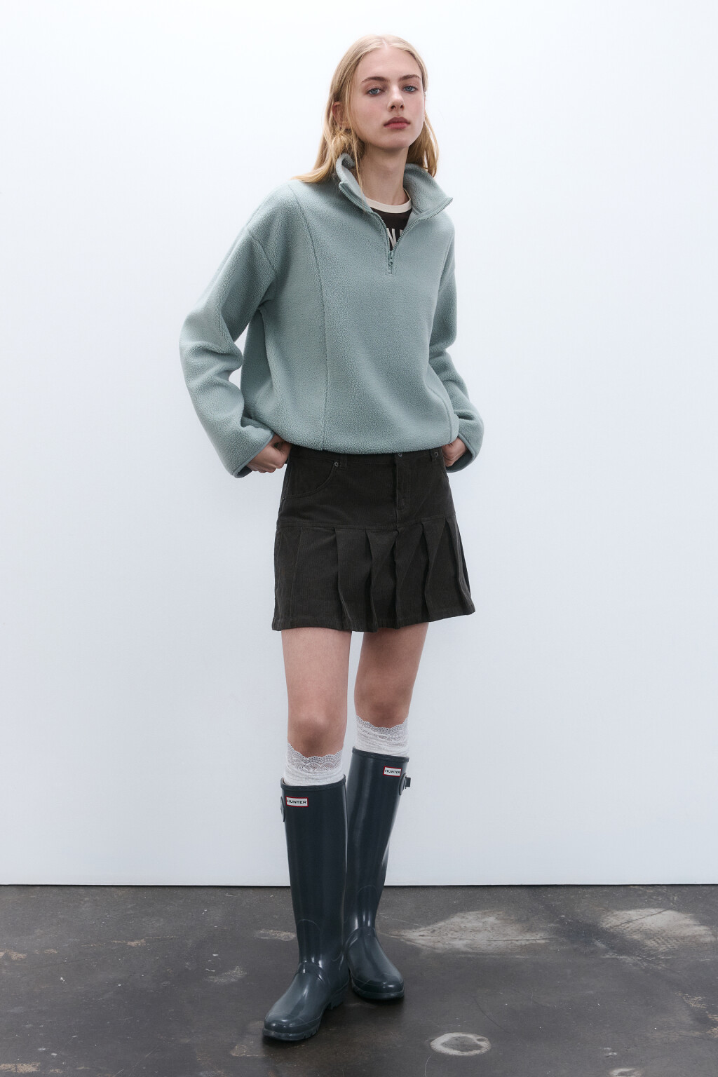 Толстовка на молнии из флиса - цвет серый - 4