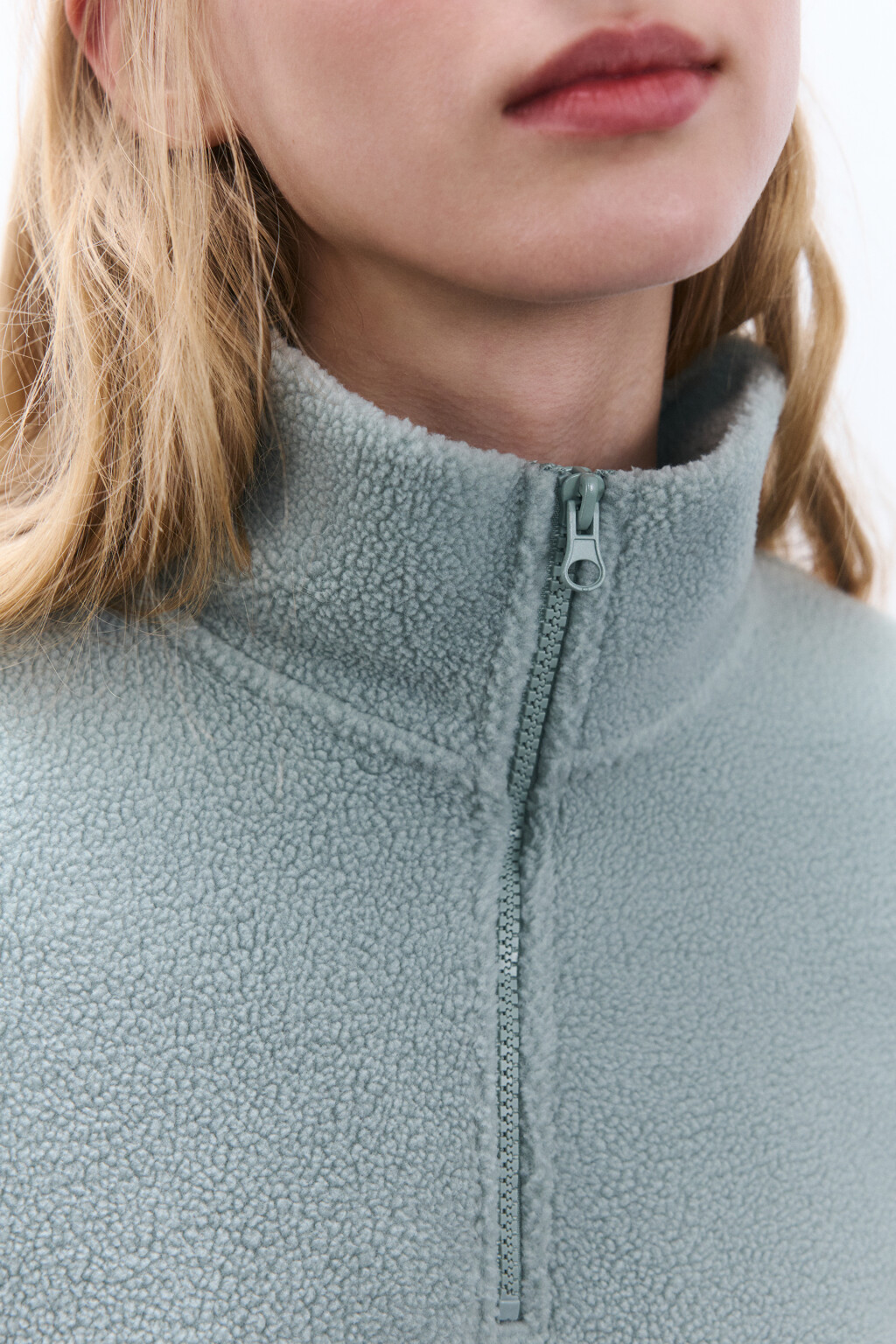 Толстовка на молнии из флиса - цвет серый - 5