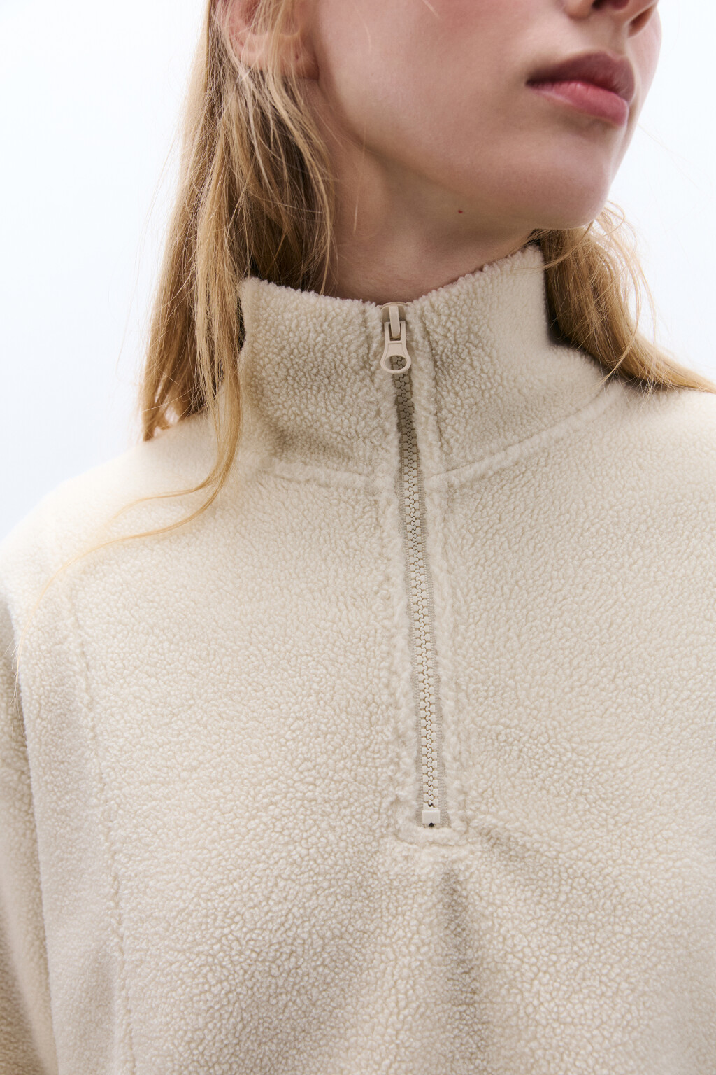 Толстовка на молнии из флиса - цвет бежевый - 5