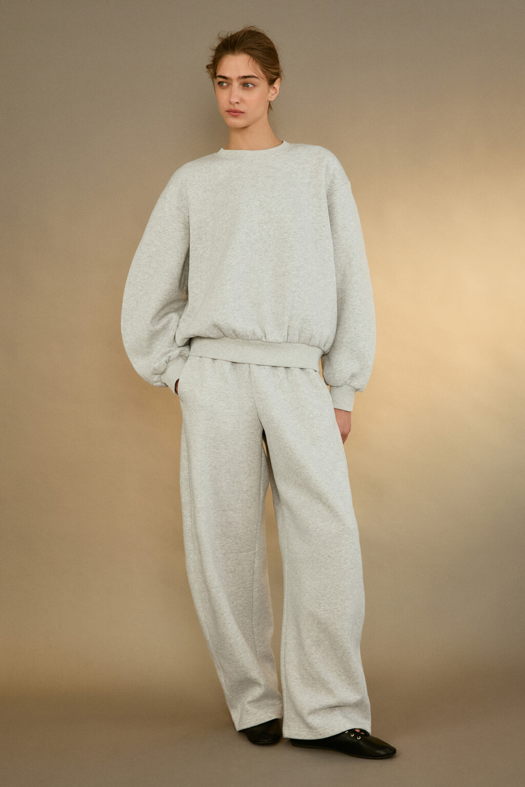 Свитшот из футера с начесом - цвет серый - 4