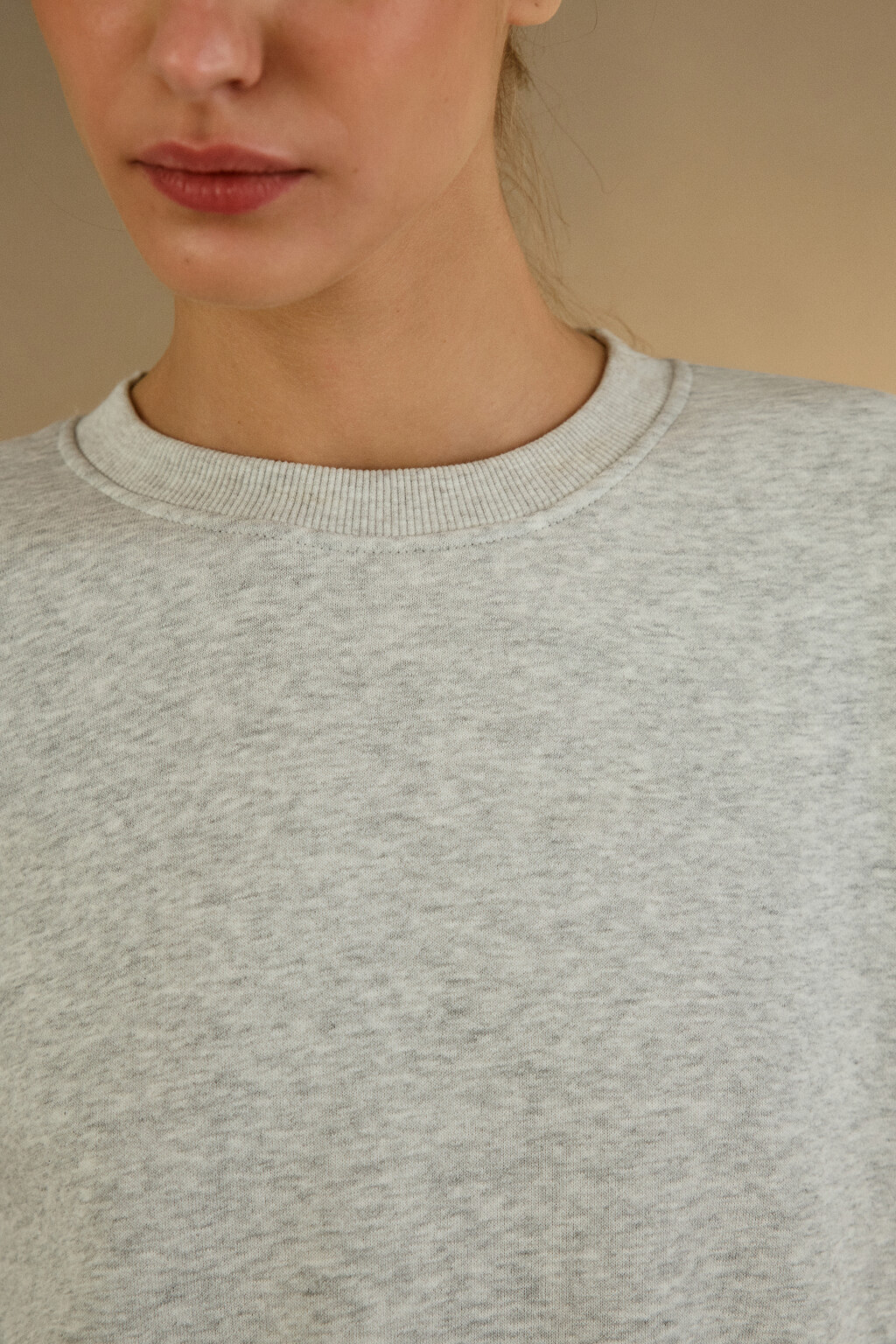 Свитшот из футера с начесом - цвет серый - 5