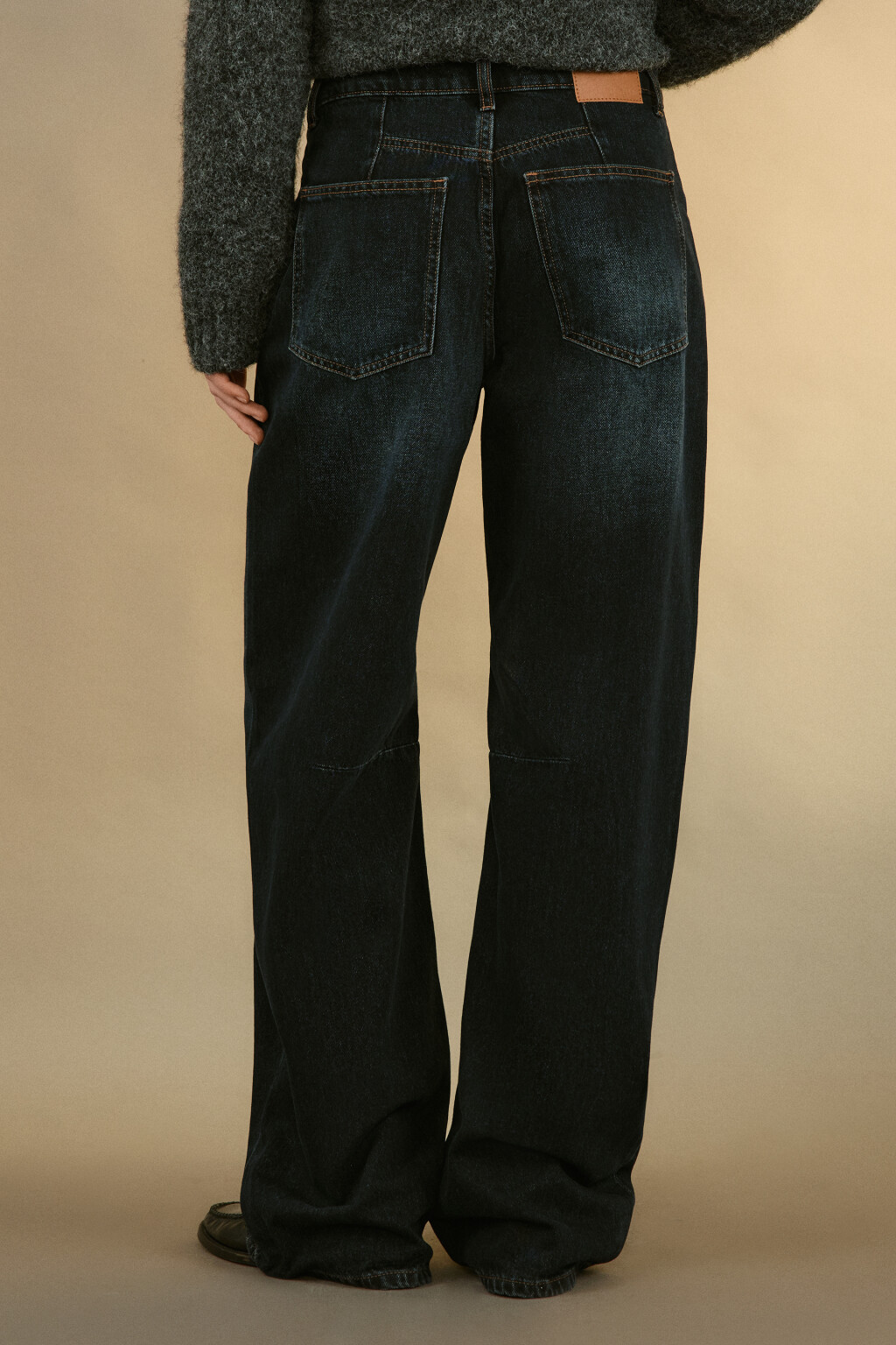 Джинсы barrel fit со средней посадкой - цвет синий - 3