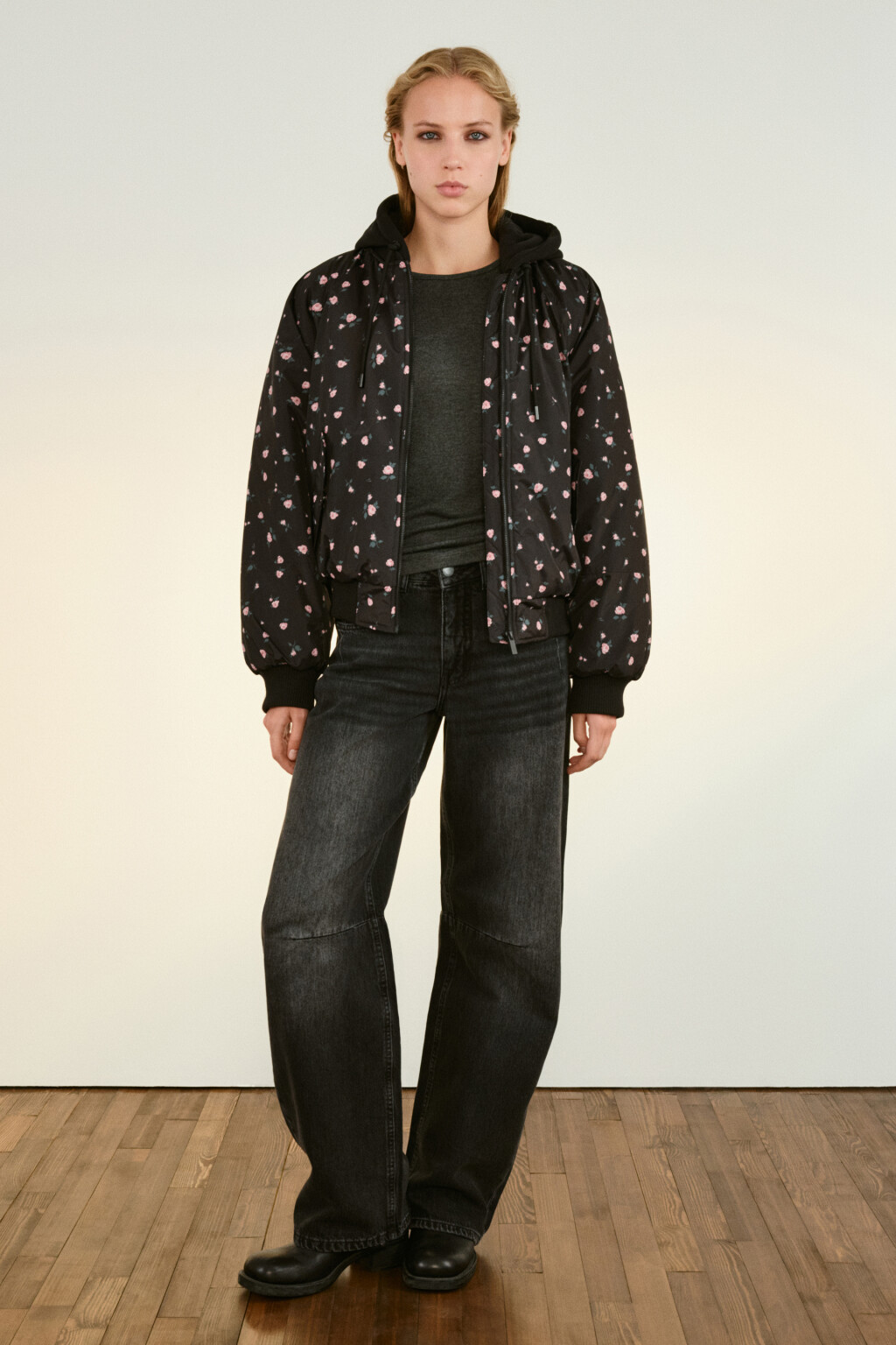 Джинсы barrel fit со средней посадкой - цвет серый - 8