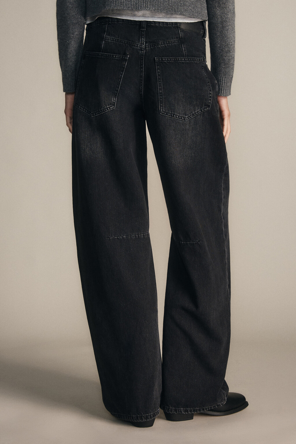 Джинсы barrel fit со средней посадкой - цвет серый - 3