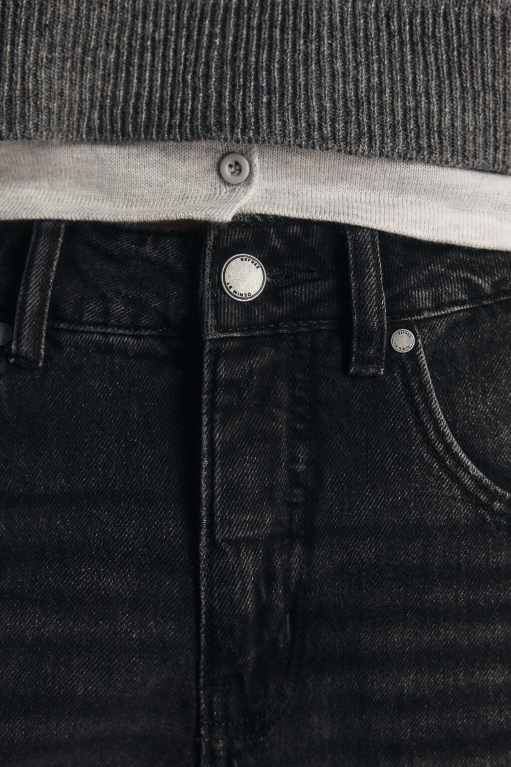 Джинсы barrel fit со средней посадкой - цвет серый - 5