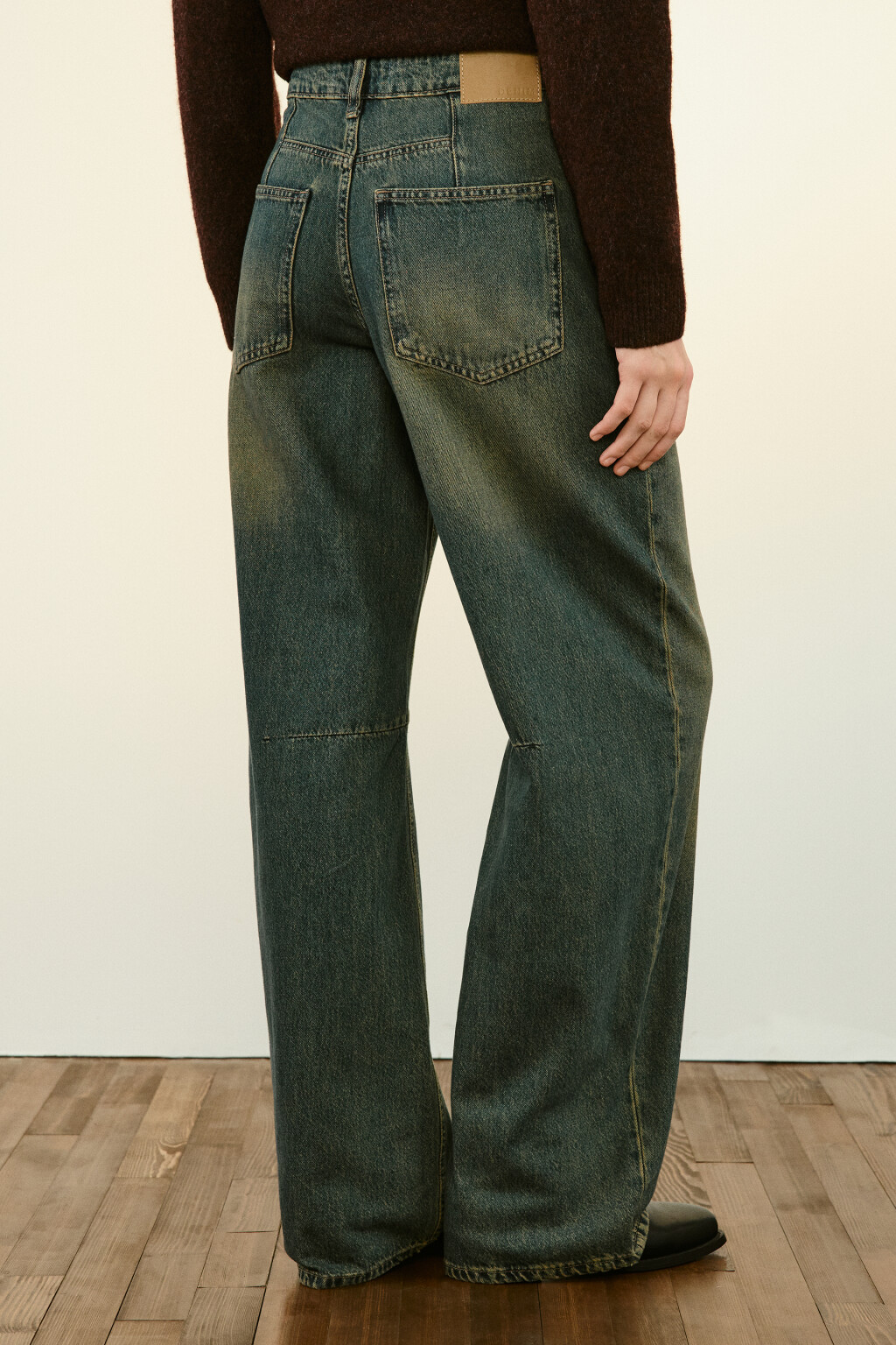 Джинсы barrel fit со средней посадкой - цвет темный тинт - 3