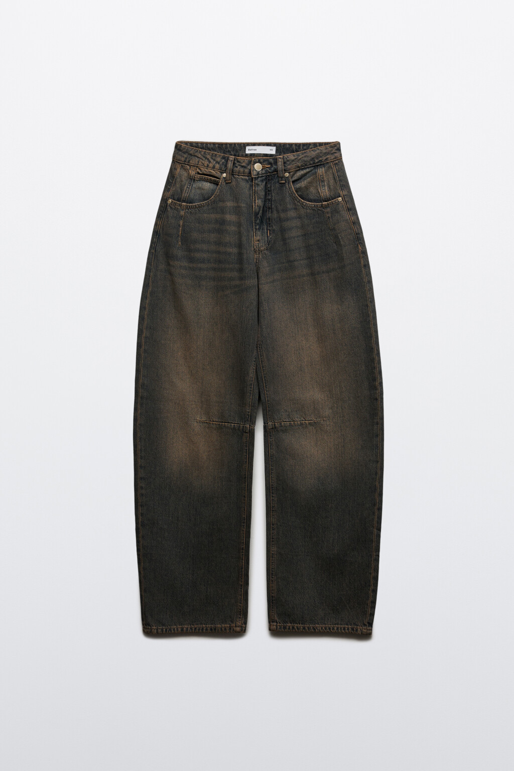 Джинсы barrel fit со средней посадкой - цвет тауп - 6