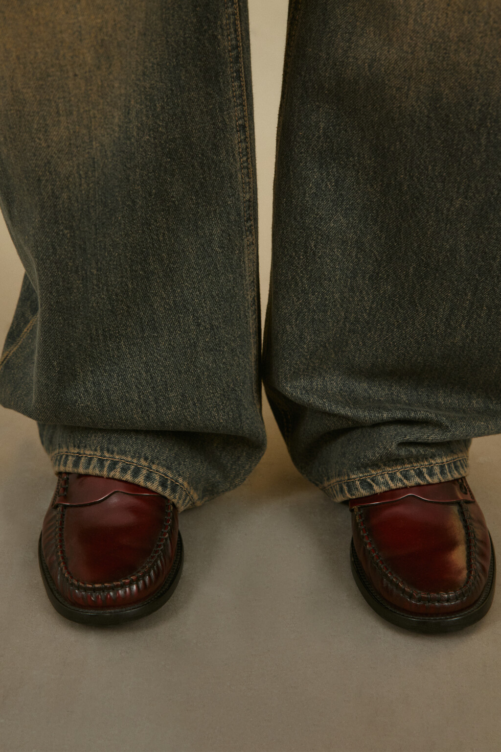 Джинсы barrel fit со средней посадкой - цвет тауп - 7