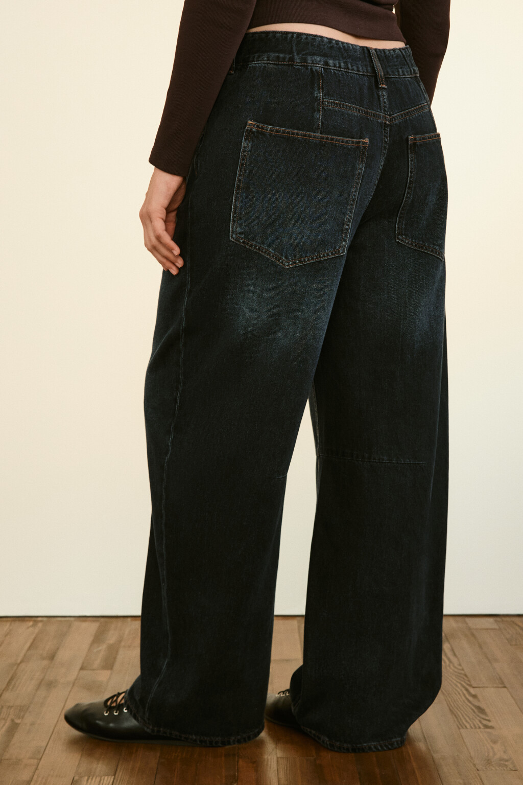 Джинсы barrrel fit со средней посадкой - цвет синий - 3