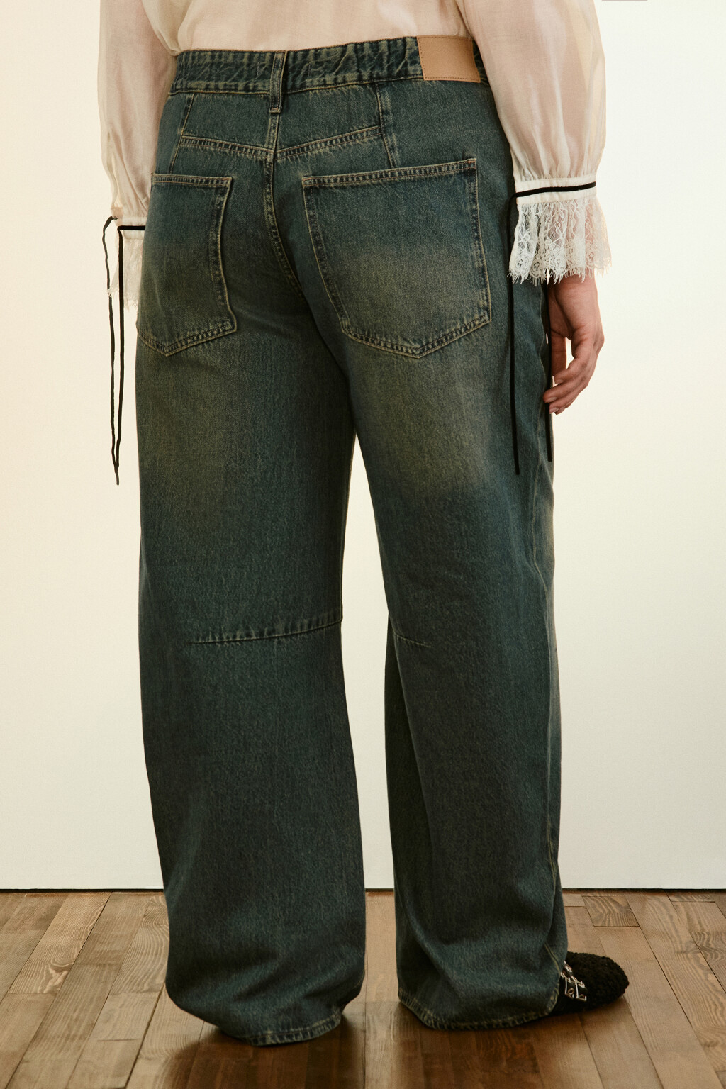 Джинсы barrrel fit со средней посадкой - цвет темный тинт - 3