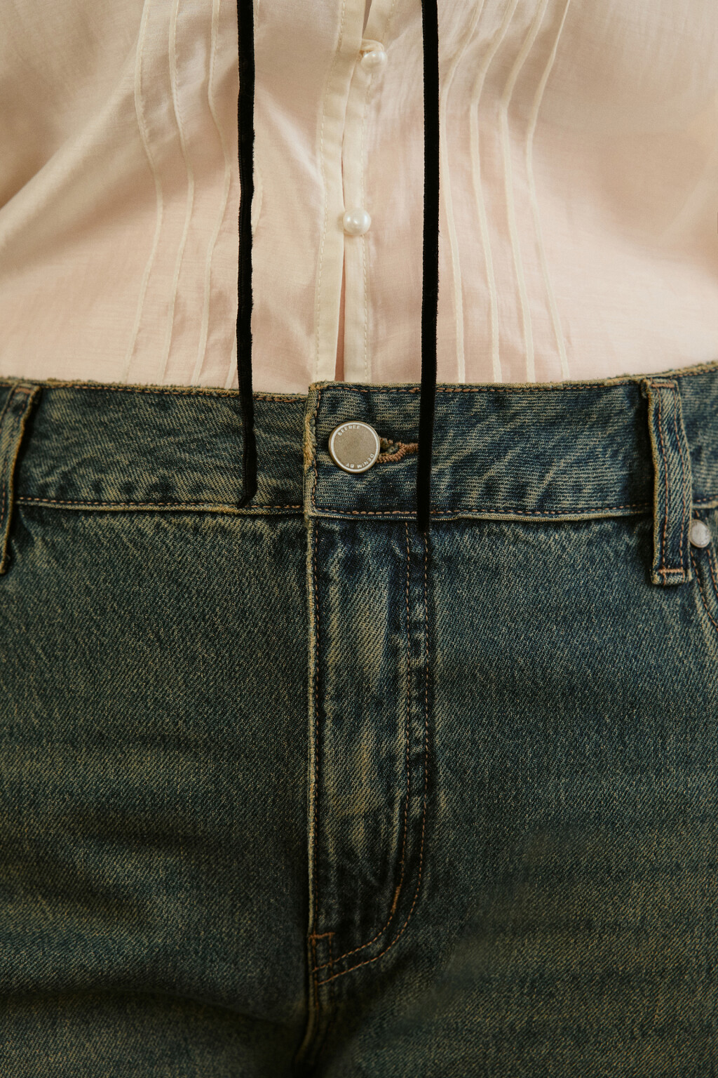 Джинсы barrrel fit со средней посадкой - цвет темный тинт - 5