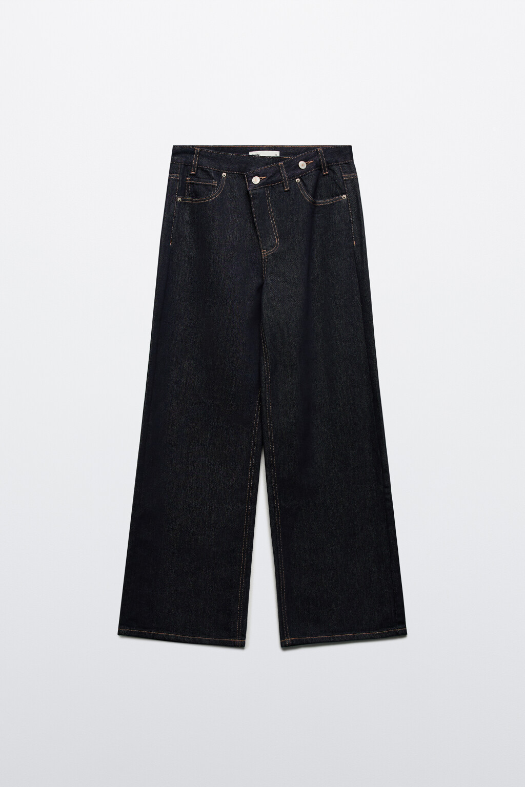 Джинсы baggy fit с асимметричным поясом - цвет синий - 8