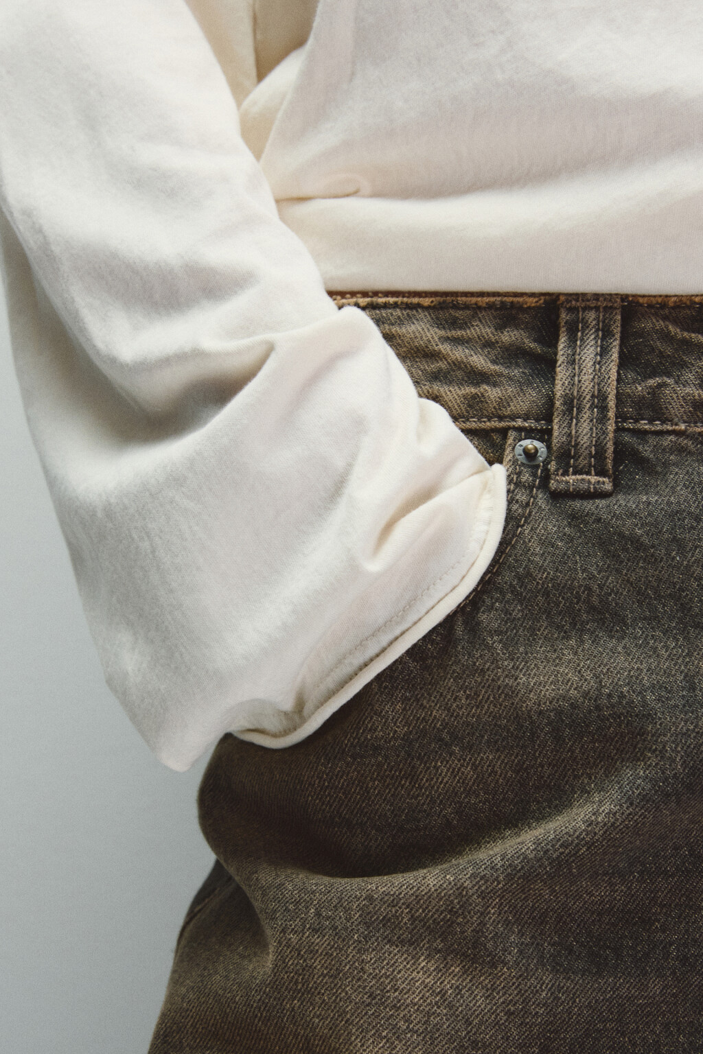 Джинсы baggy fit со средней посадкой - цвет темный тинт - 5