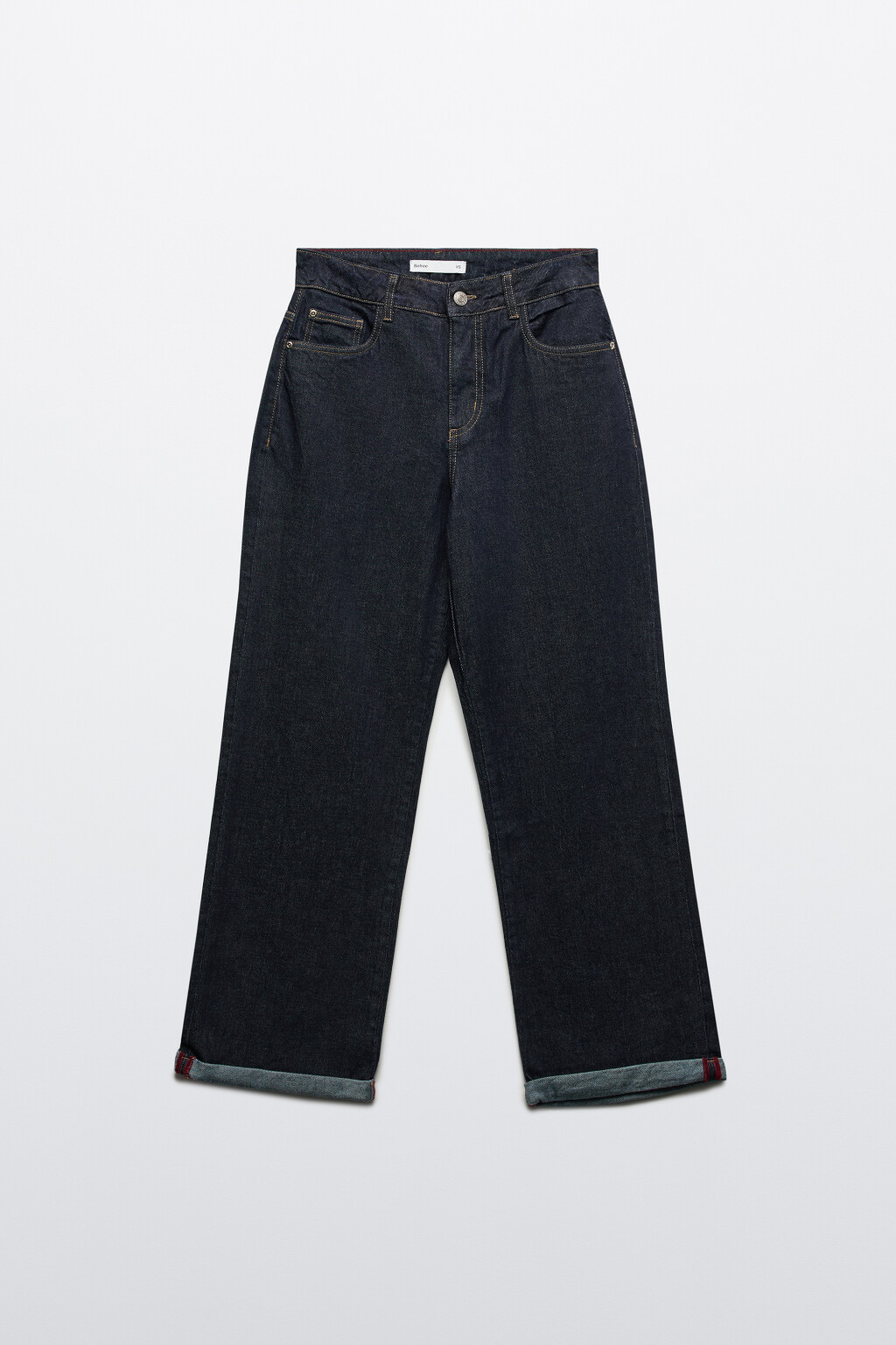 Джинсы straight fit с подворотами - цвет синий - 7