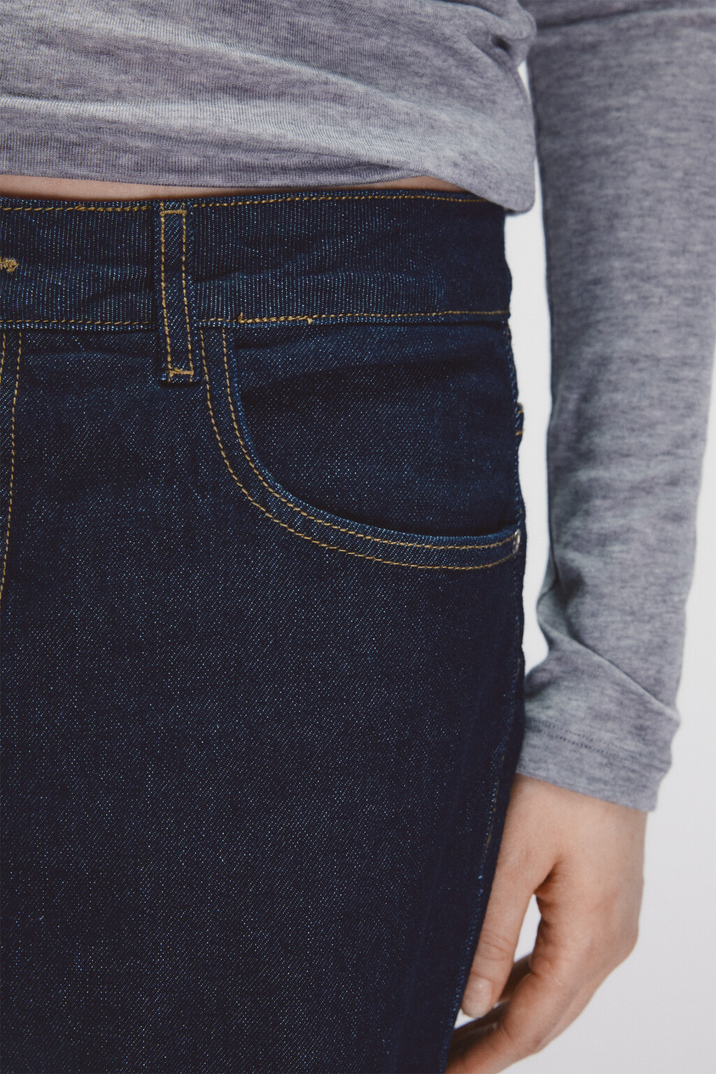 Джинсы straight fit с подворотами - цвет синий - 13