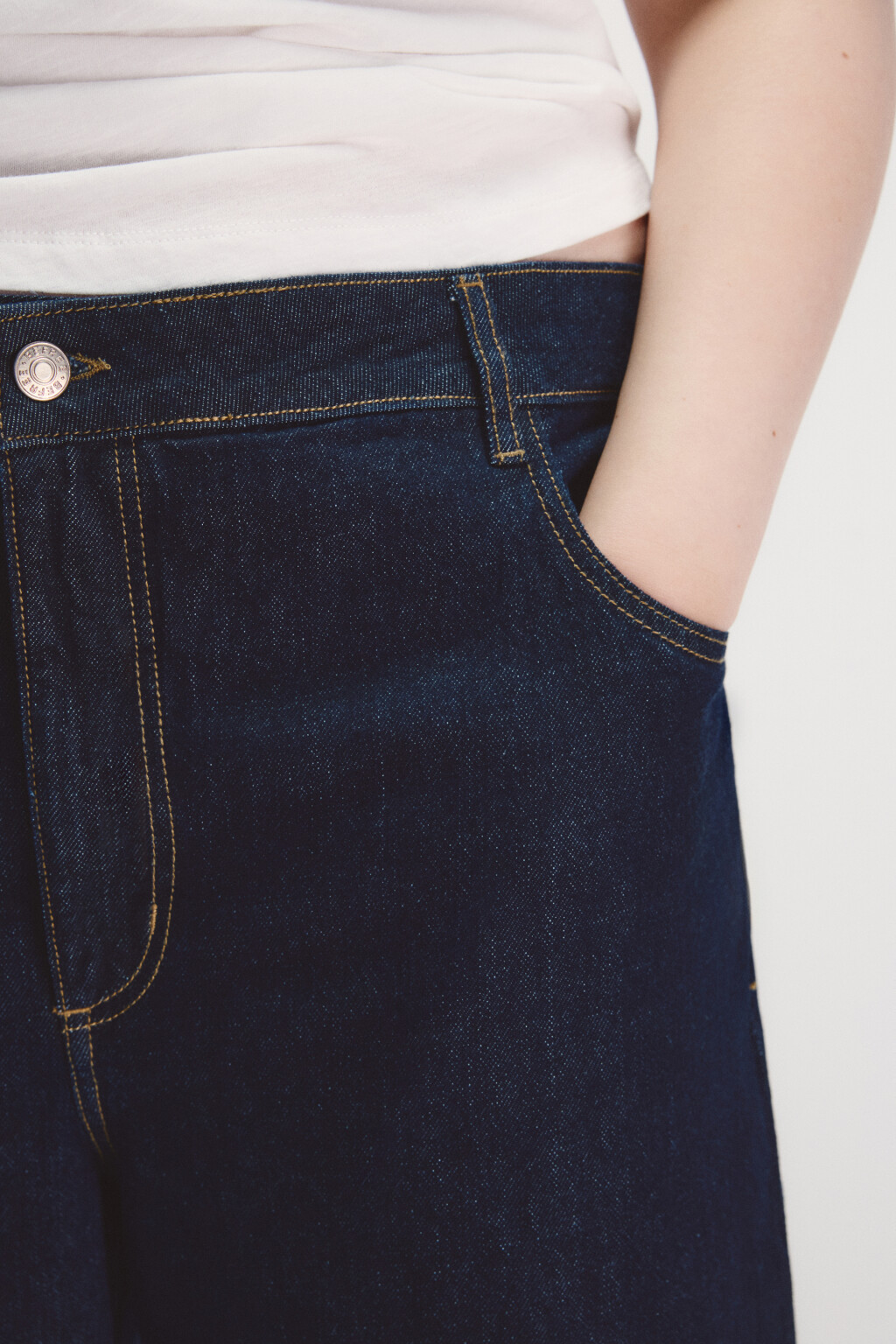 Джинсы straight fit с подворотами - цвет синий - 6