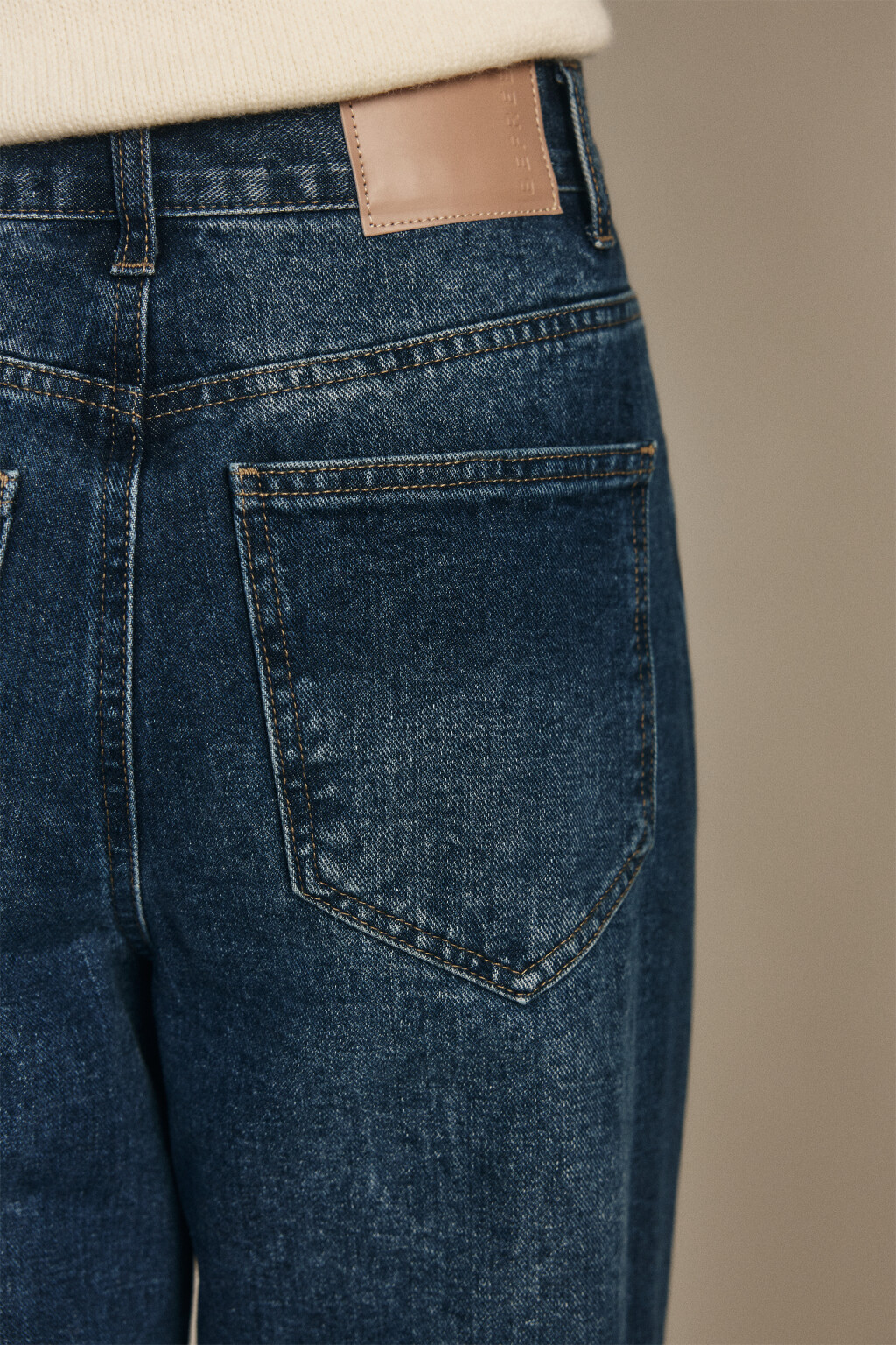 Джинсы широкие утепленные с начесом - цвет синий - 6