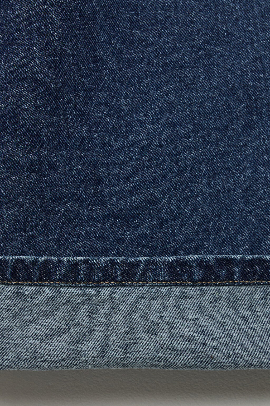 Джинсы широкие утепленные с начесом - цвет темный тинт - 8