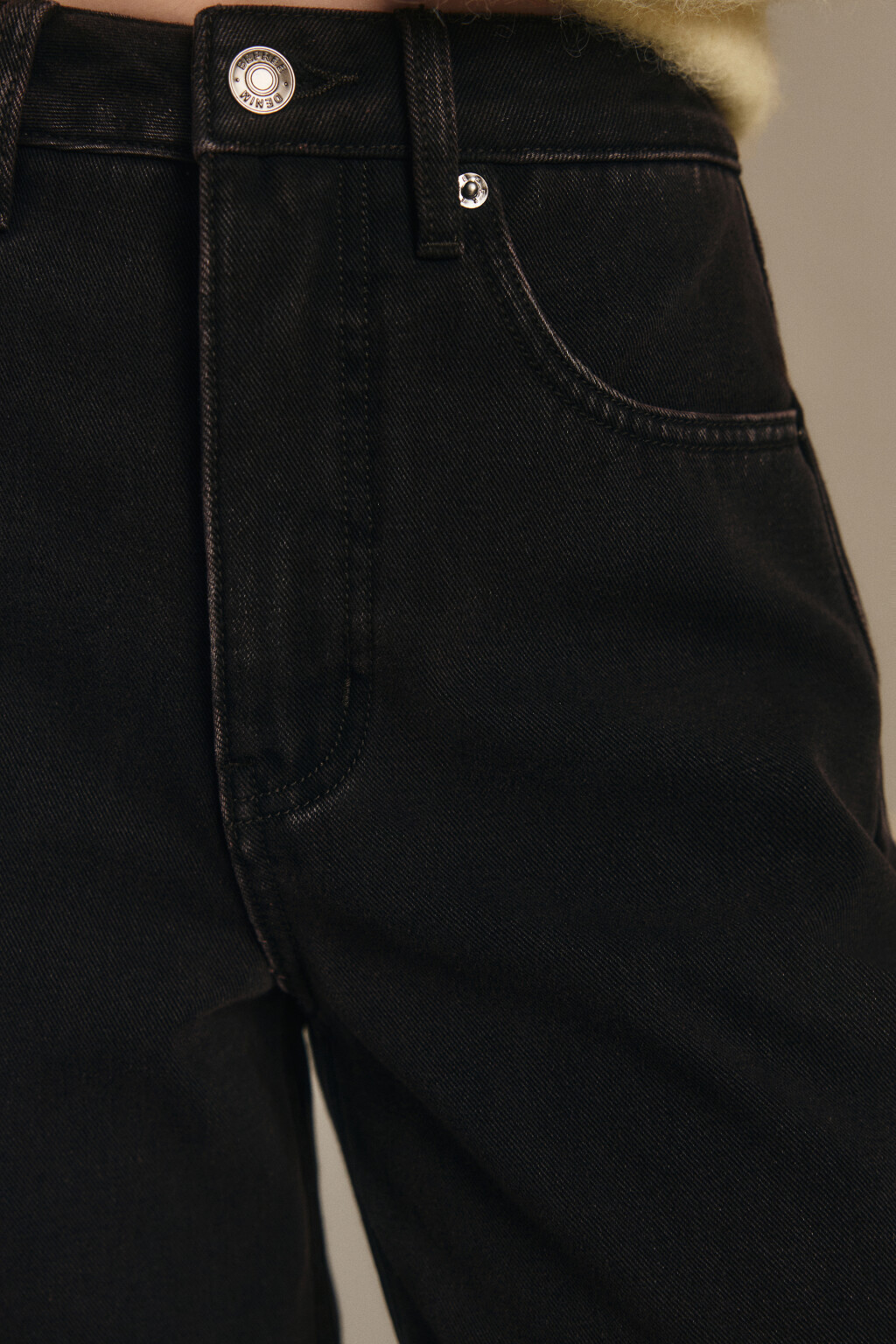 Джинсы широкие с утеплением - цвет коричневый - 5