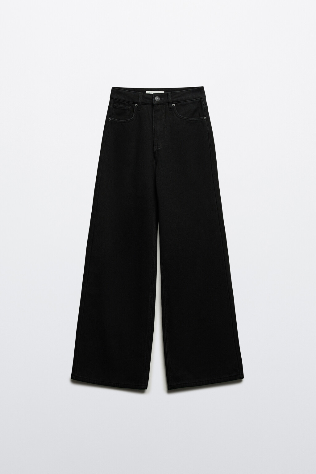 Джинсы широкие с утеплением - цвет черный - 8