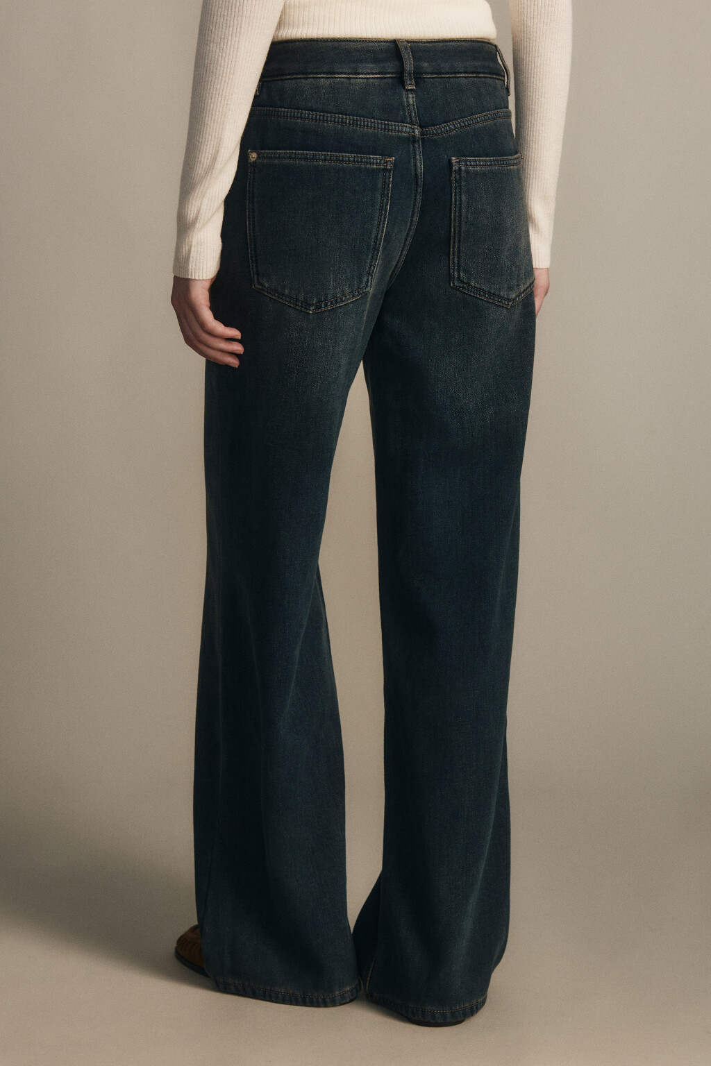 Джинсы прямые экстратеплые - цвет синий - 3