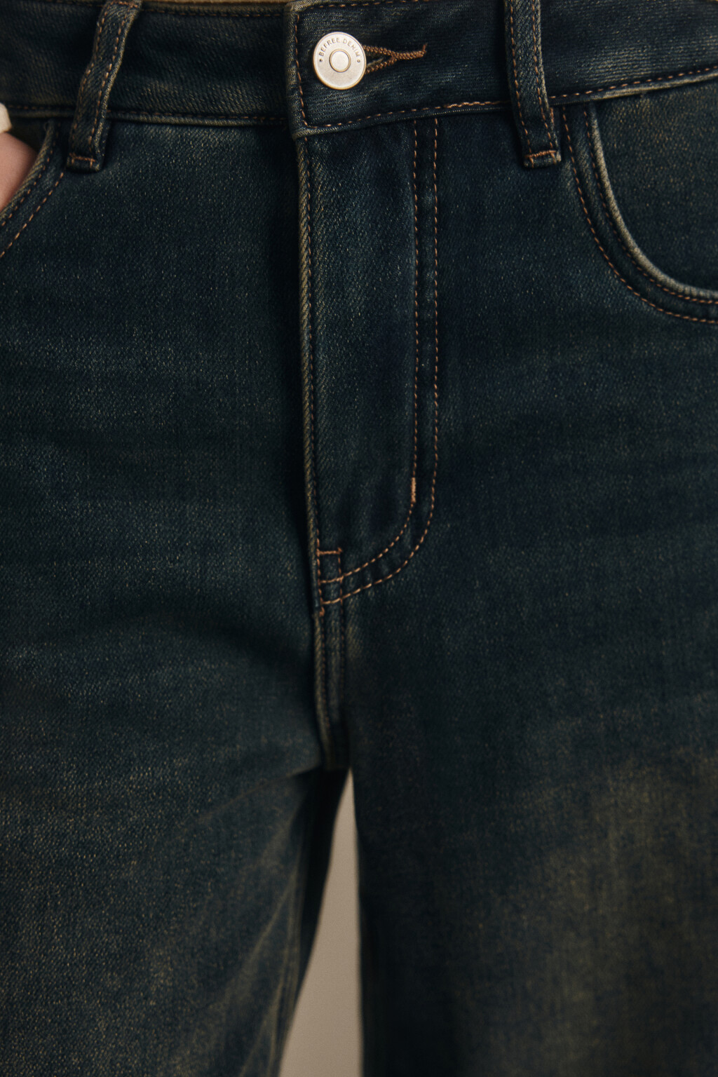 Джинсы прямые экстратеплые - цвет синий - 5