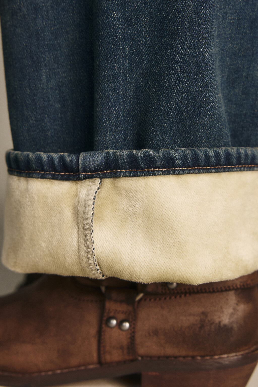 Джинсы прямые экстратеплые - цвет синий - 7