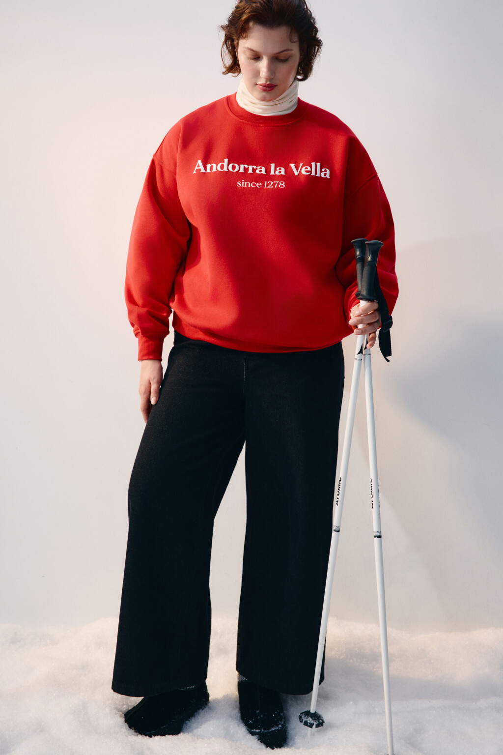 Джинсы baggy fit утепленные с начесом - цвет черный - 1