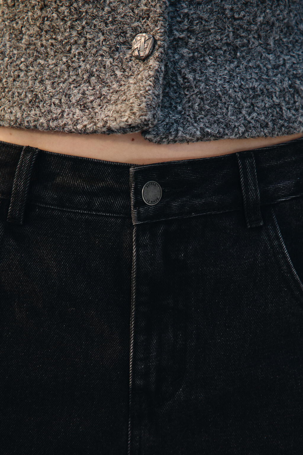 Джинсы baggy fit со средней посадкой - цвет серый - 5